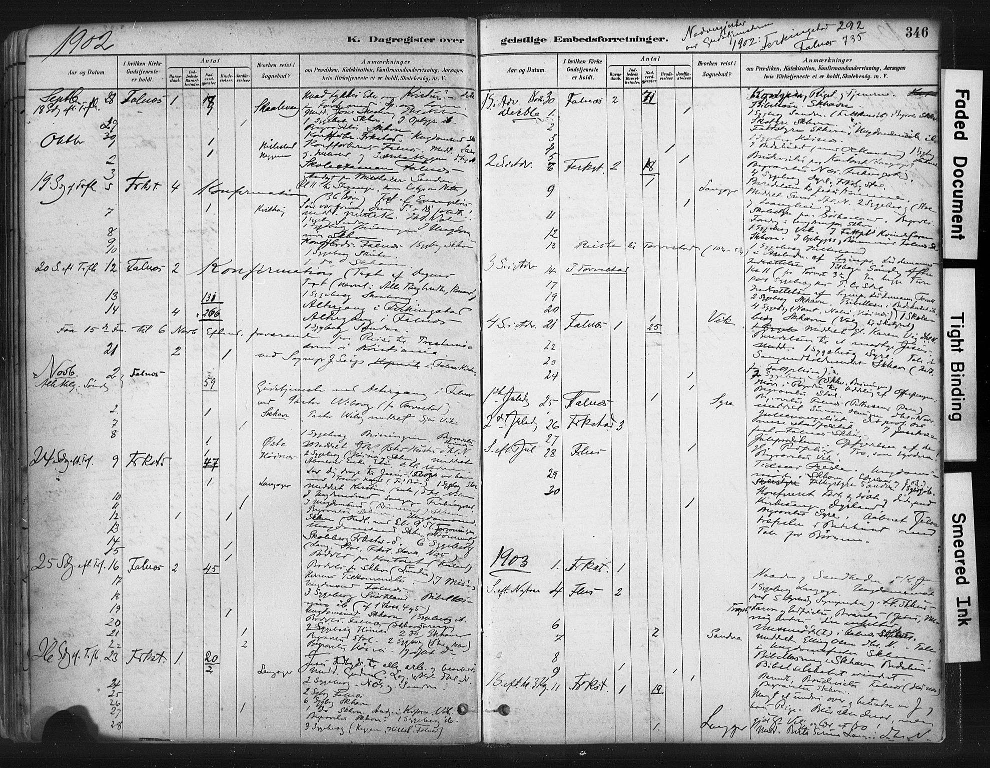 Skudenes sokneprestkontor, AV/SAST-A -101849/H/Ha/Haa/L0009: Parish register (official) no. A 6, 1882-1912, p. 346