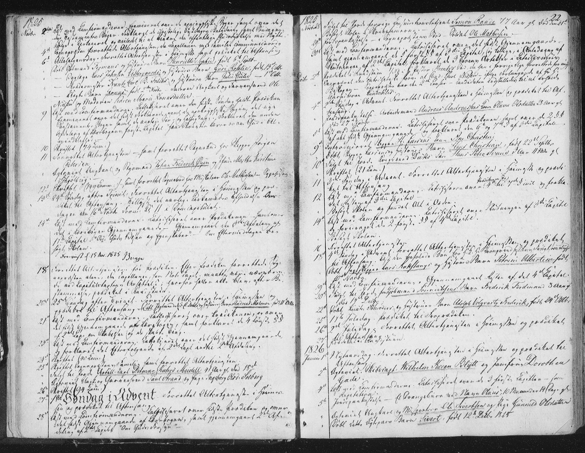 Ministerialprotokoller, klokkerbøker og fødselsregistre - Sør-Trøndelag, SAT/A-1456/602/L0127: Curate's parish register no. 602B01, 1821-1875, p. 22