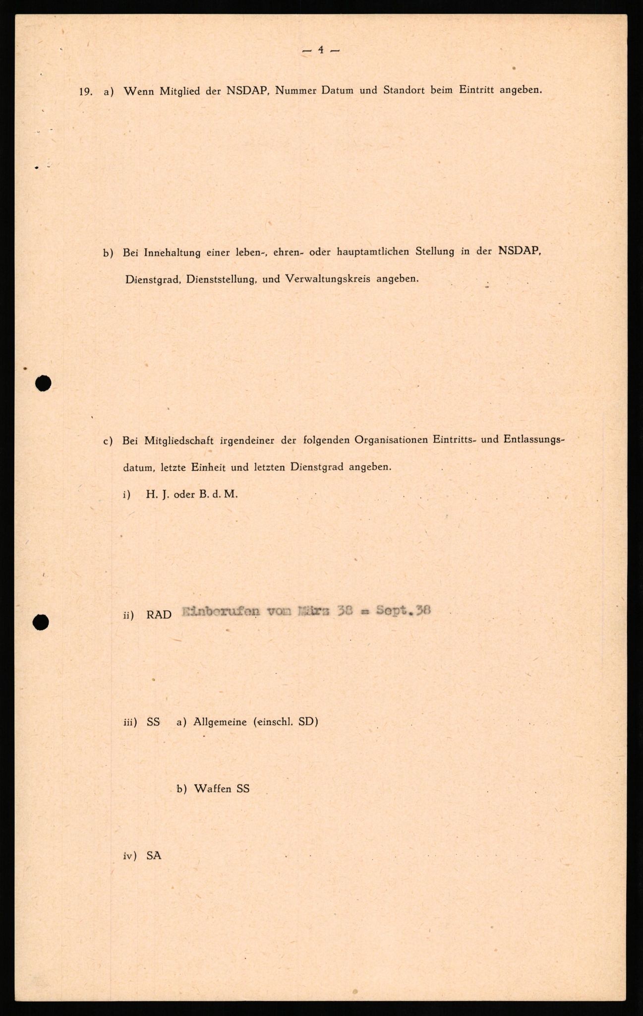 Forsvaret, Forsvarets overkommando II, RA/RAFA-3915/D/Db/L0022: CI Questionaires. Tyske okkupasjonsstyrker i Norge. Tyskere., 1945-1946, p. 103