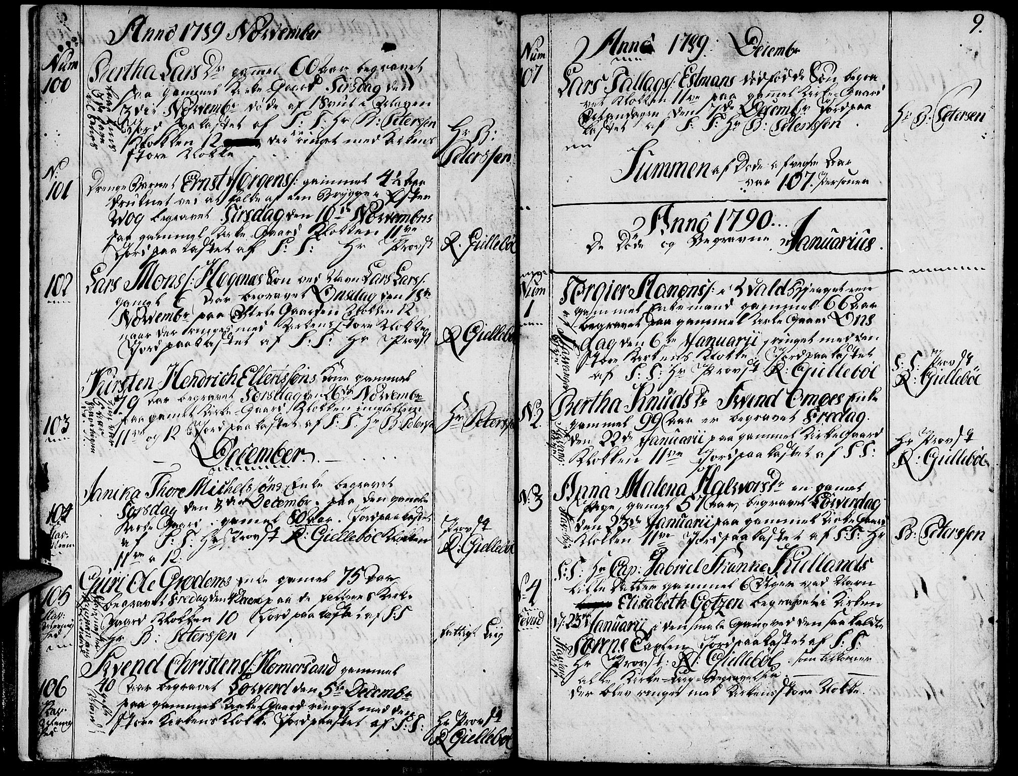 Domkirken sokneprestkontor, SAST/A-101812/001/30/30BA/L0007: Parish register (official) no. A 7, 1789-1815, p. 9