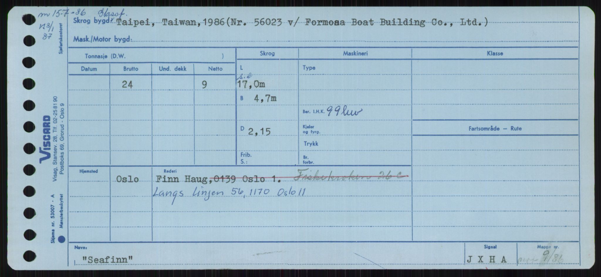 Sjøfartsdirektoratet med forløpere, Skipsmålingen, RA/S-1627/H/Ha/L0005/0001: Fartøy, S-Sven / Fartøy, S-Skji, p. 239