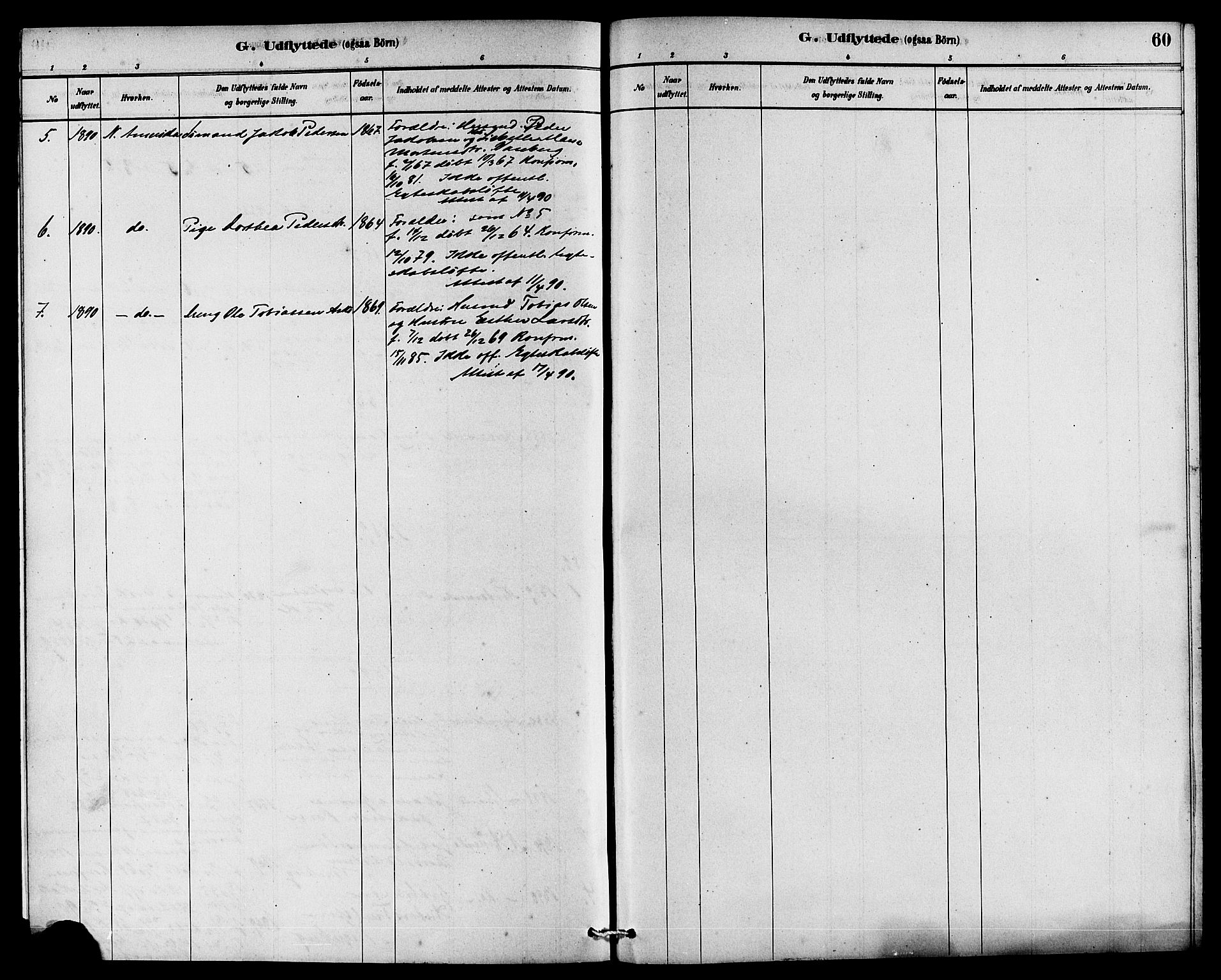 Rennesøy sokneprestkontor, SAST/A -101827/H/Ha/Haa/L0009: Parish register (official) no. A 9, 1878-1890, p. 60