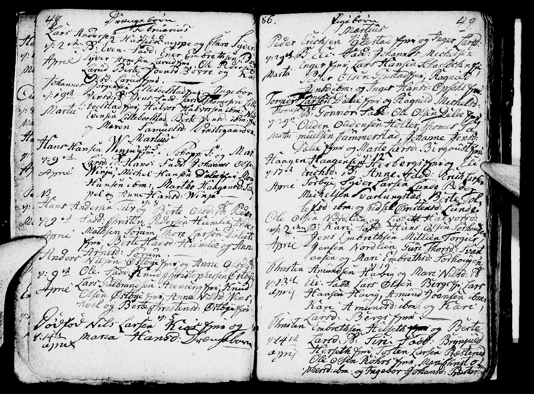 Ringsaker prestekontor, AV/SAH-PREST-014/I/Ia/L0005/0004: Parish register draft no. 5.4, 1785-1789, p. 48-49