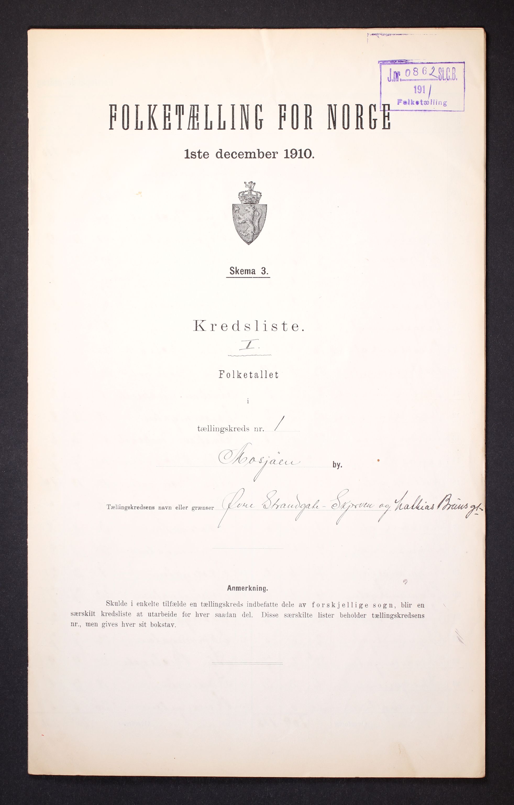 RA, 1910 census for Mosjøen, 1910, p. 5