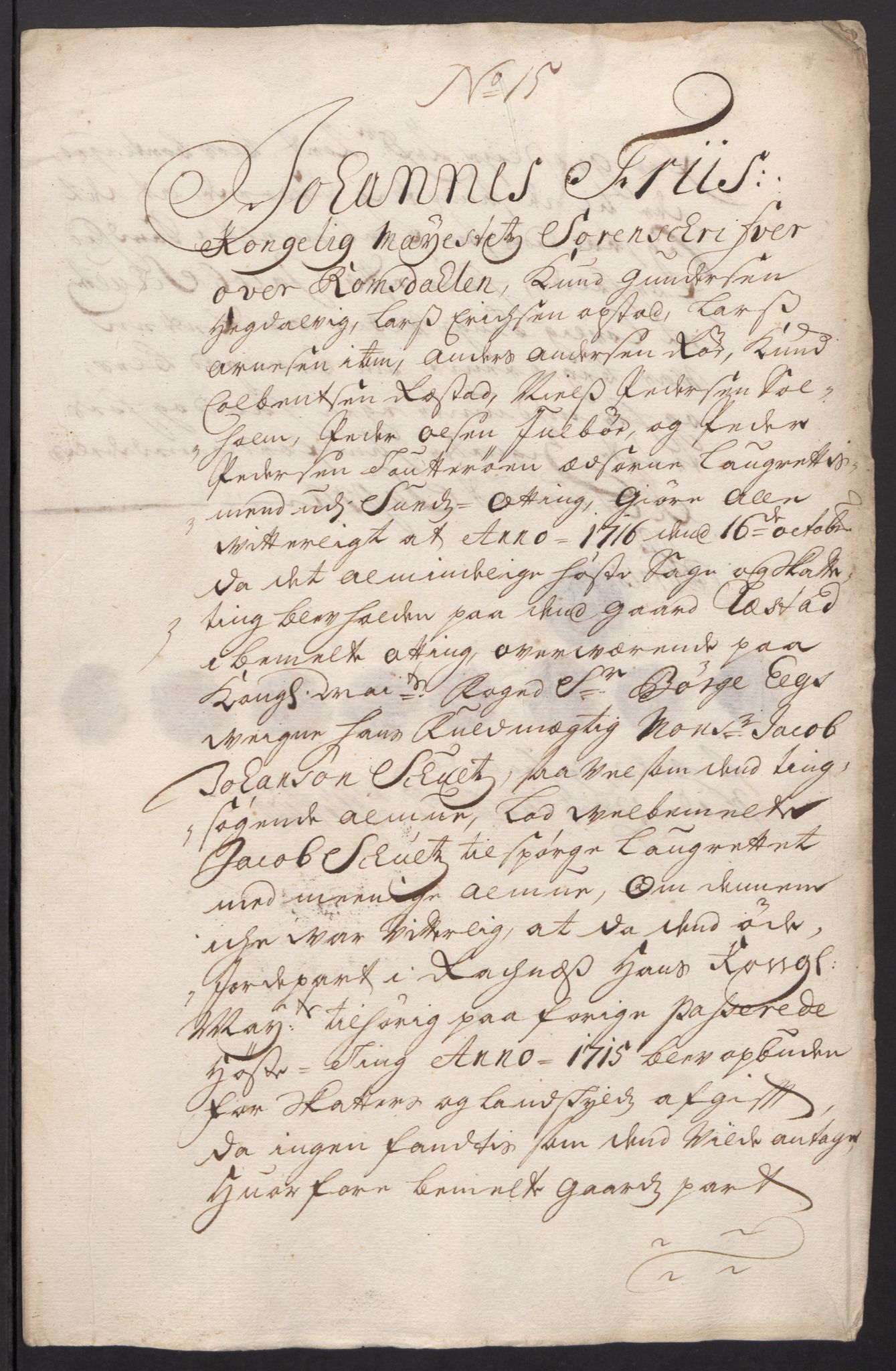 Rentekammeret inntil 1814, Reviderte regnskaper, Fogderegnskap, RA/EA-4092/R55/L3663: Fogderegnskap Romsdal, 1715-1716, p. 413