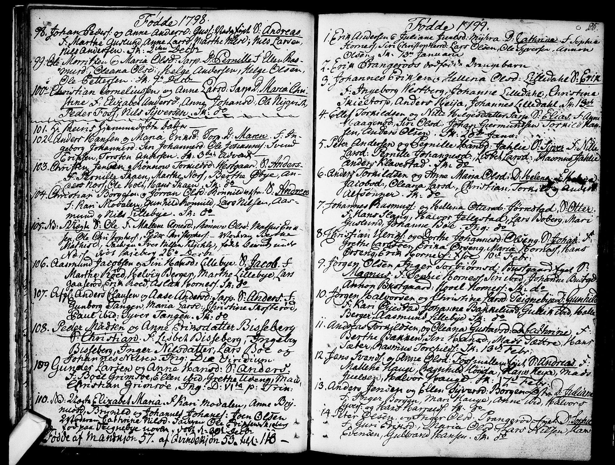 Skjeberg prestekontor Kirkebøker, SAO/A-10923/F/Fa/L0003: Parish register (official) no. I 3, 1792-1814, p. 25