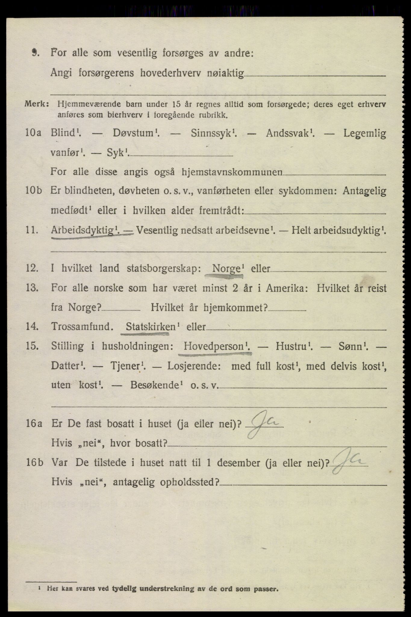 SAK, 1920 census for Herefoss, 1920, p. 779