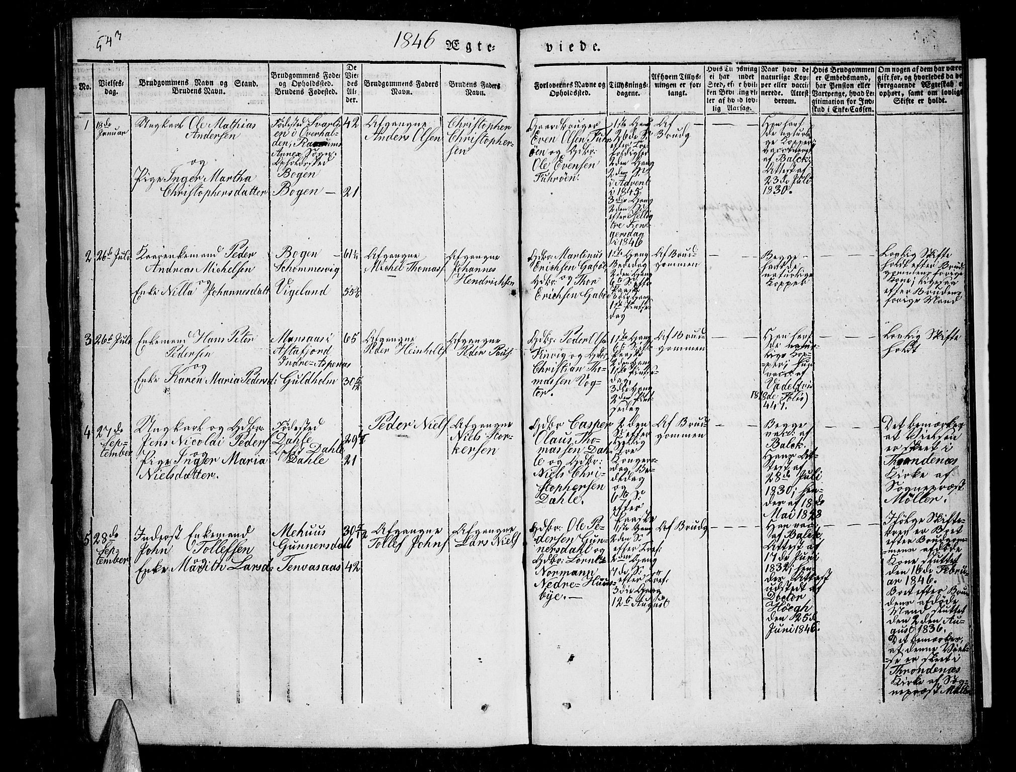 Kvæfjord sokneprestkontor, SATØ/S-1323/G/Ga/Gaa/L0003kirke: Parish register (official) no. 3, 1830-1857, p. 543