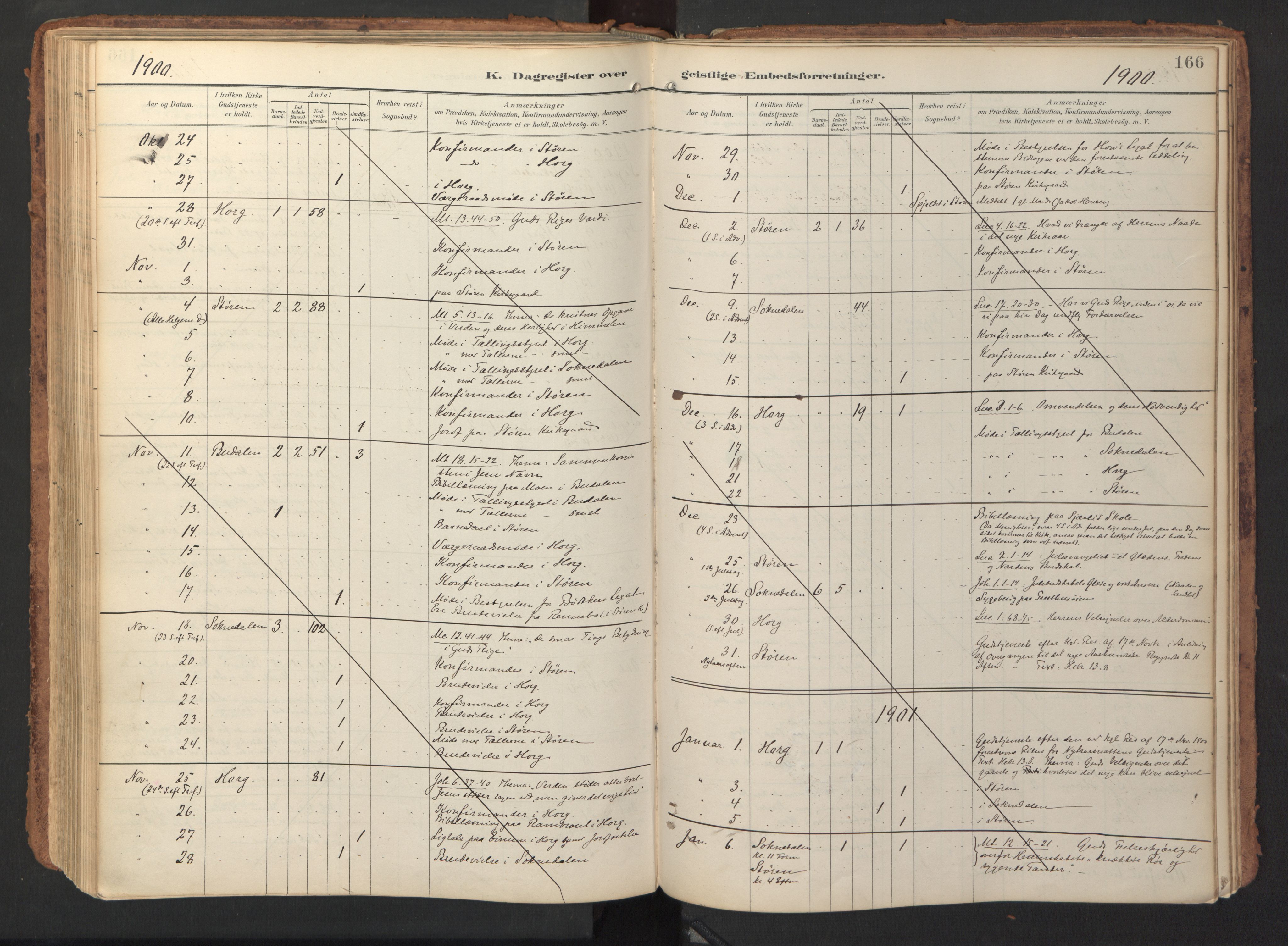 Ministerialprotokoller, klokkerbøker og fødselsregistre - Sør-Trøndelag, SAT/A-1456/690/L1050: Parish register (official) no. 690A01, 1889-1929, p. 166