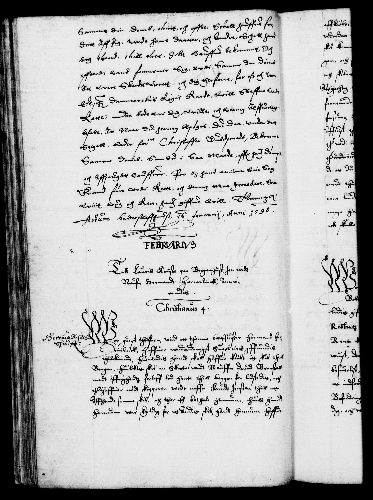 Danske Kanselli 1572-1799, RA/EA-3023/F/Fc/Fca/Fcab/L0003: Norske tegnelser (mikrofilm), 1596-1616, p. 45b