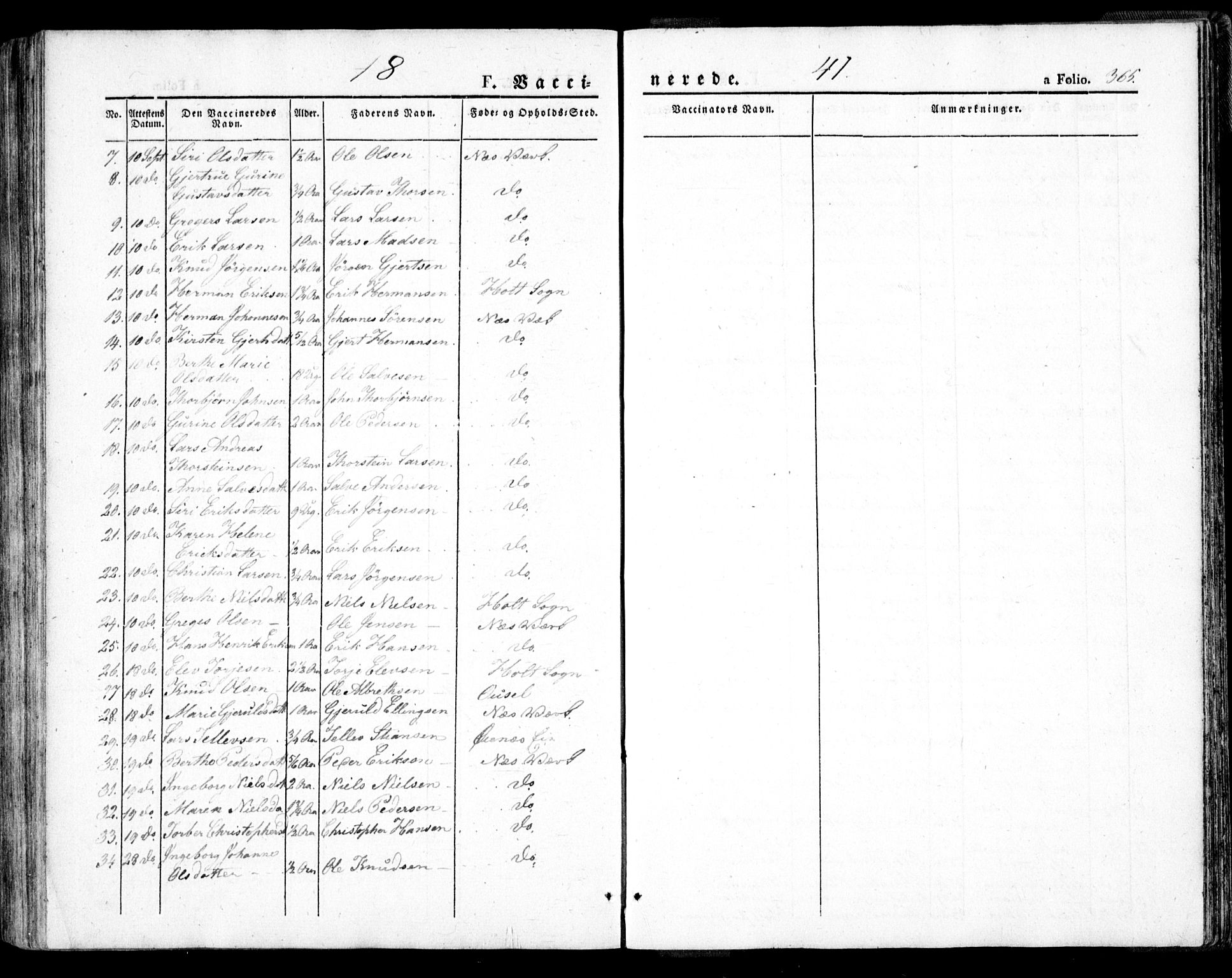 Holt sokneprestkontor, AV/SAK-1111-0021/F/Fa/L0007: Parish register (official) no. A 7, 1836-1848, p. 365