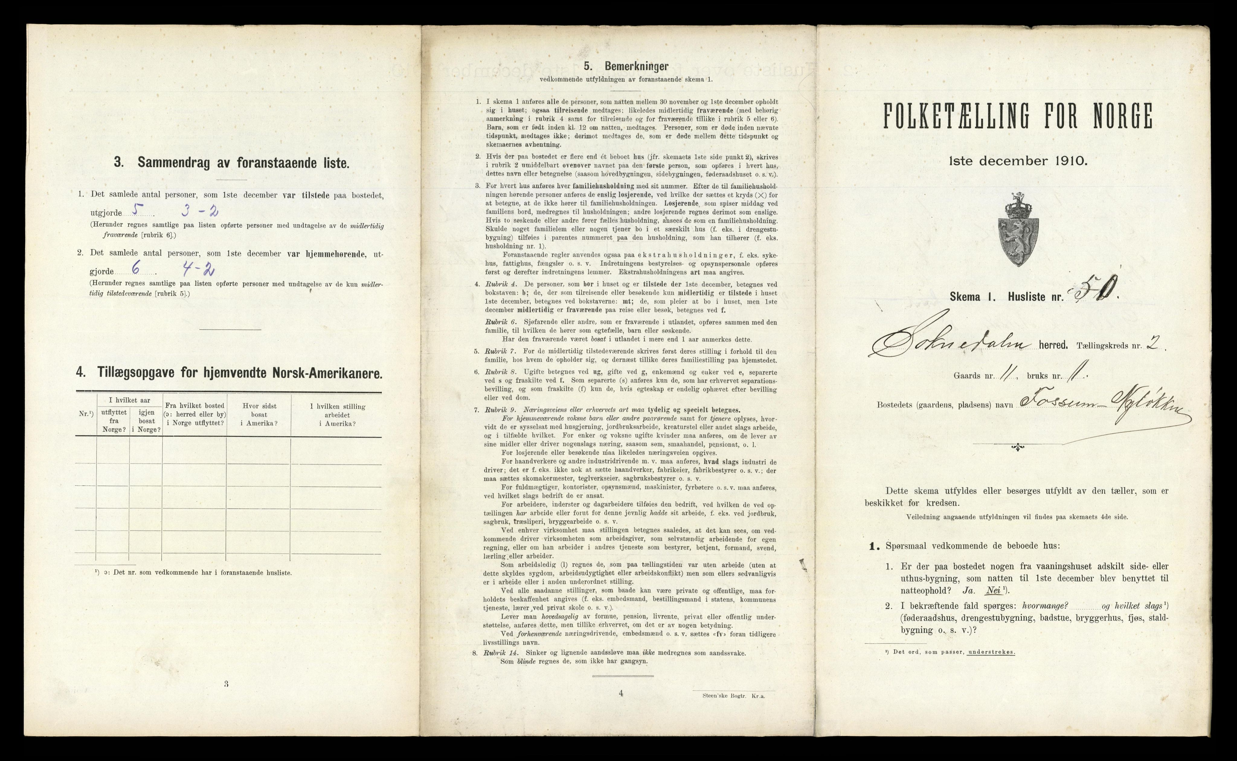 RA, 1910 census for Soknedal, 1910, p. 191