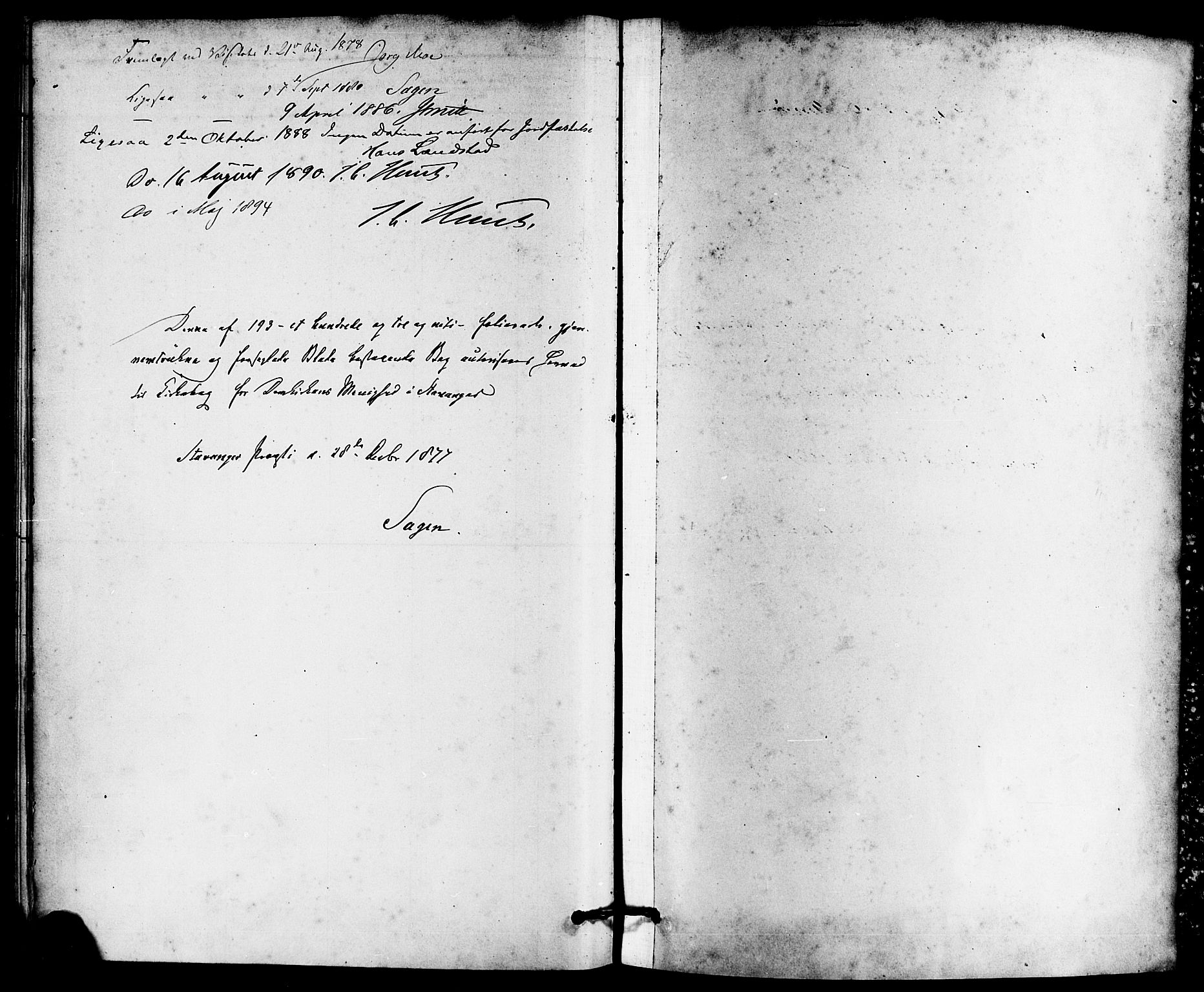 Domkirken sokneprestkontor, SAST/A-101812/001/30/30BA/L0027: Parish register (official) no. A 26, 1878-1896