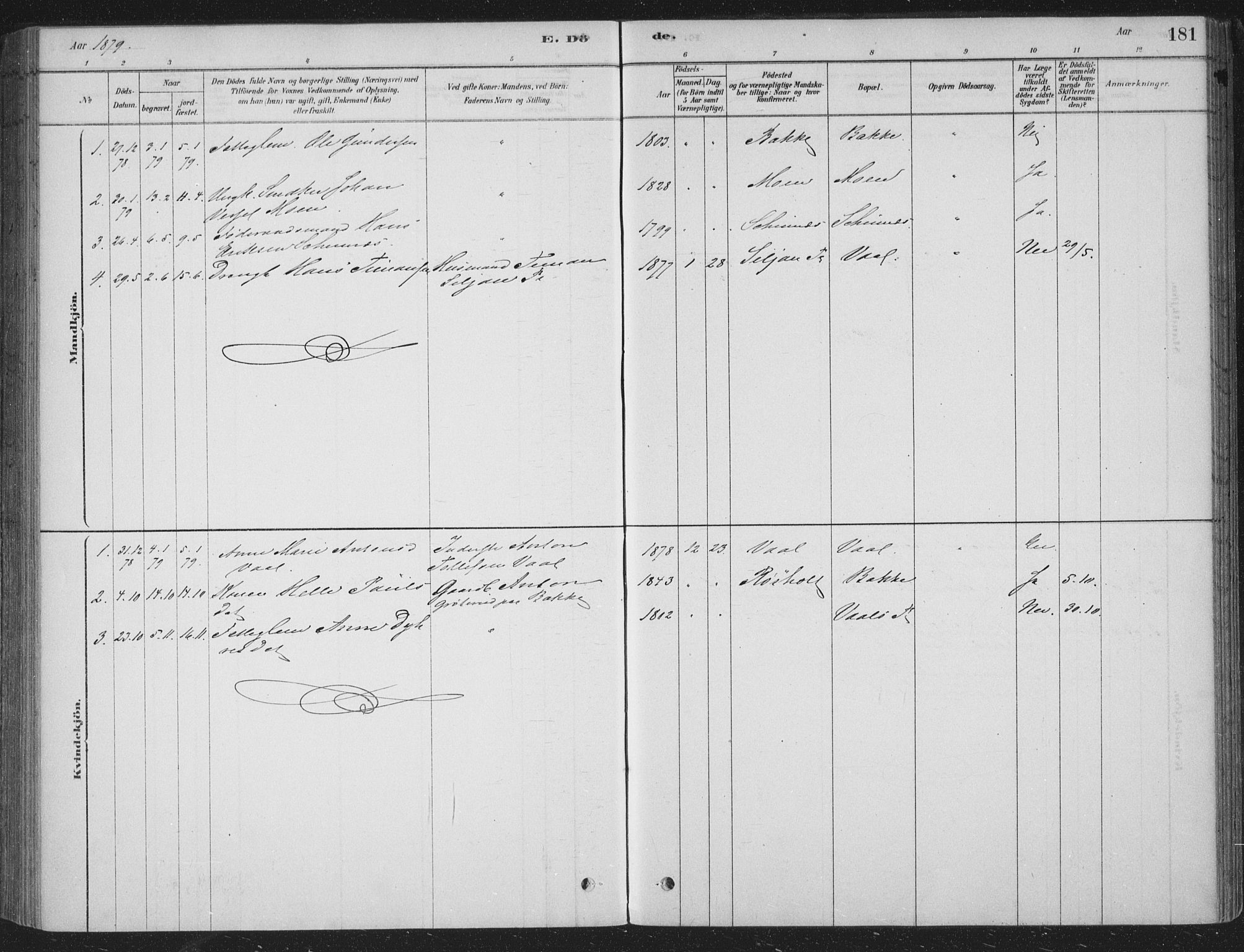 Sandsvær kirkebøker, AV/SAKO-A-244/F/Fe/L0001: Parish register (official) no. V 1, 1878-1936, p. 181