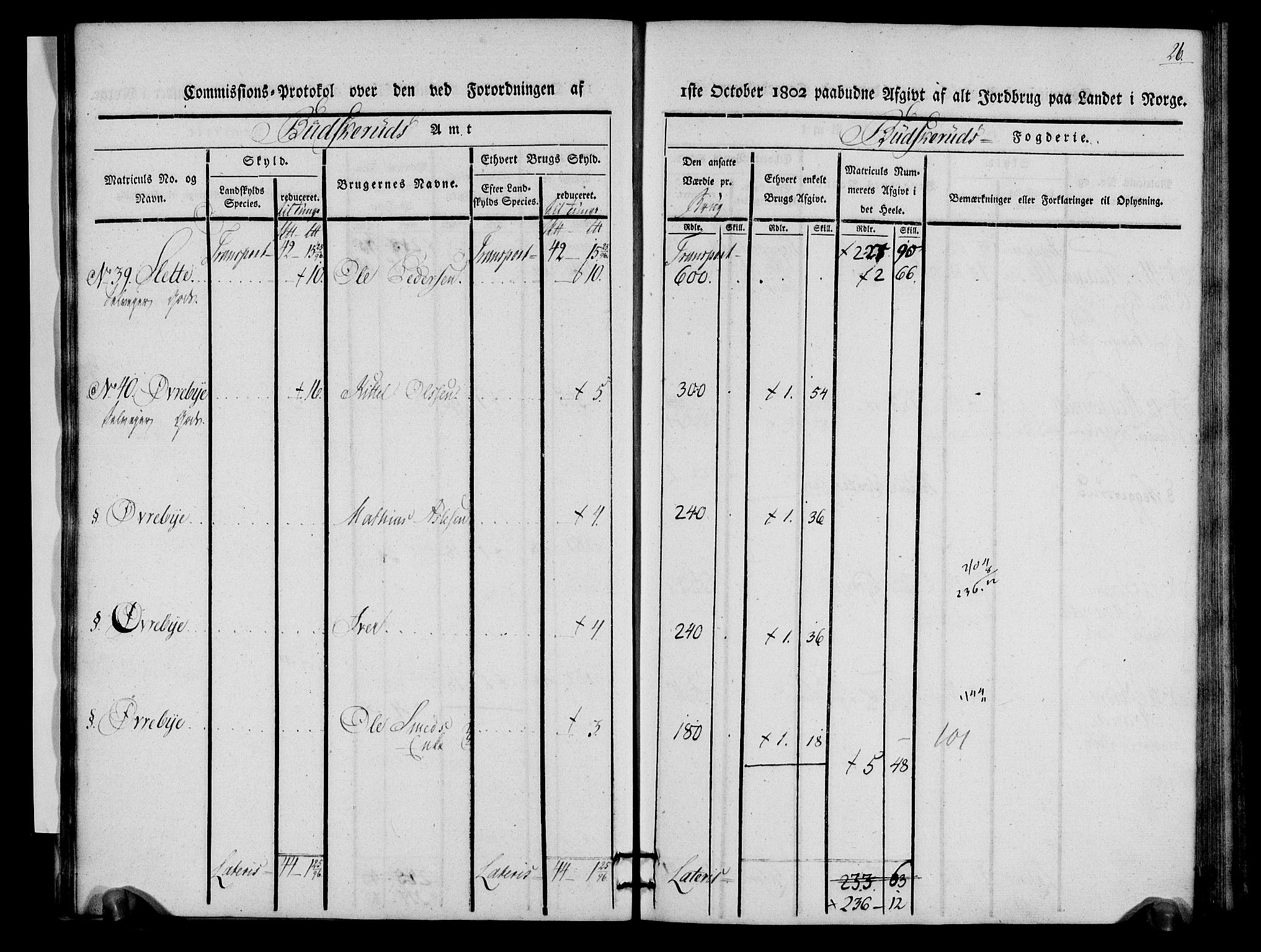 Rentekammeret inntil 1814, Realistisk ordnet avdeling, AV/RA-EA-4070/N/Ne/Nea/L0060: Buskerud fogderi. Kommisjonsprotokoll for Sigdal prestegjeld, 1803, p. 26