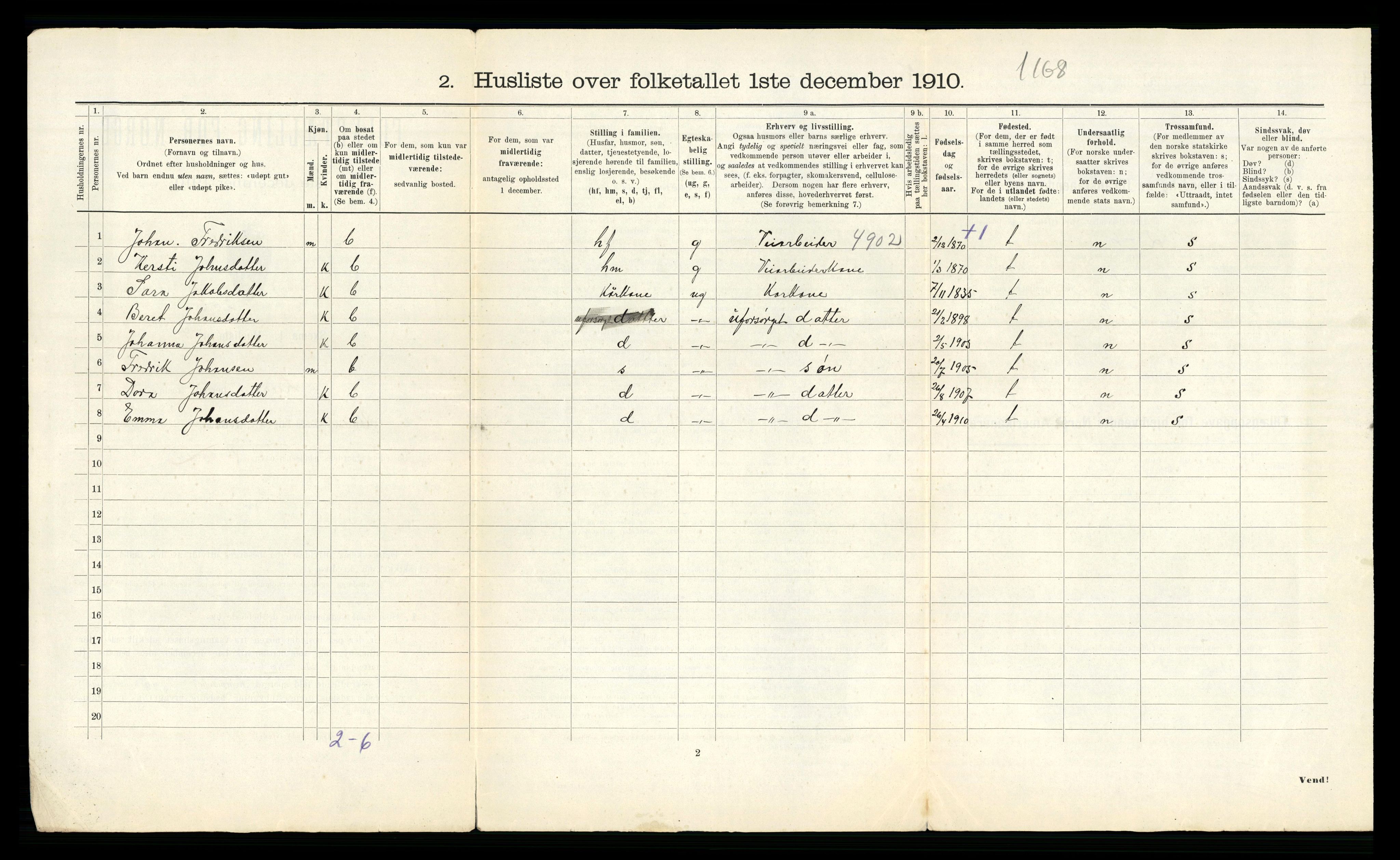 RA, 1910 census for Lierne, 1910, p. 30