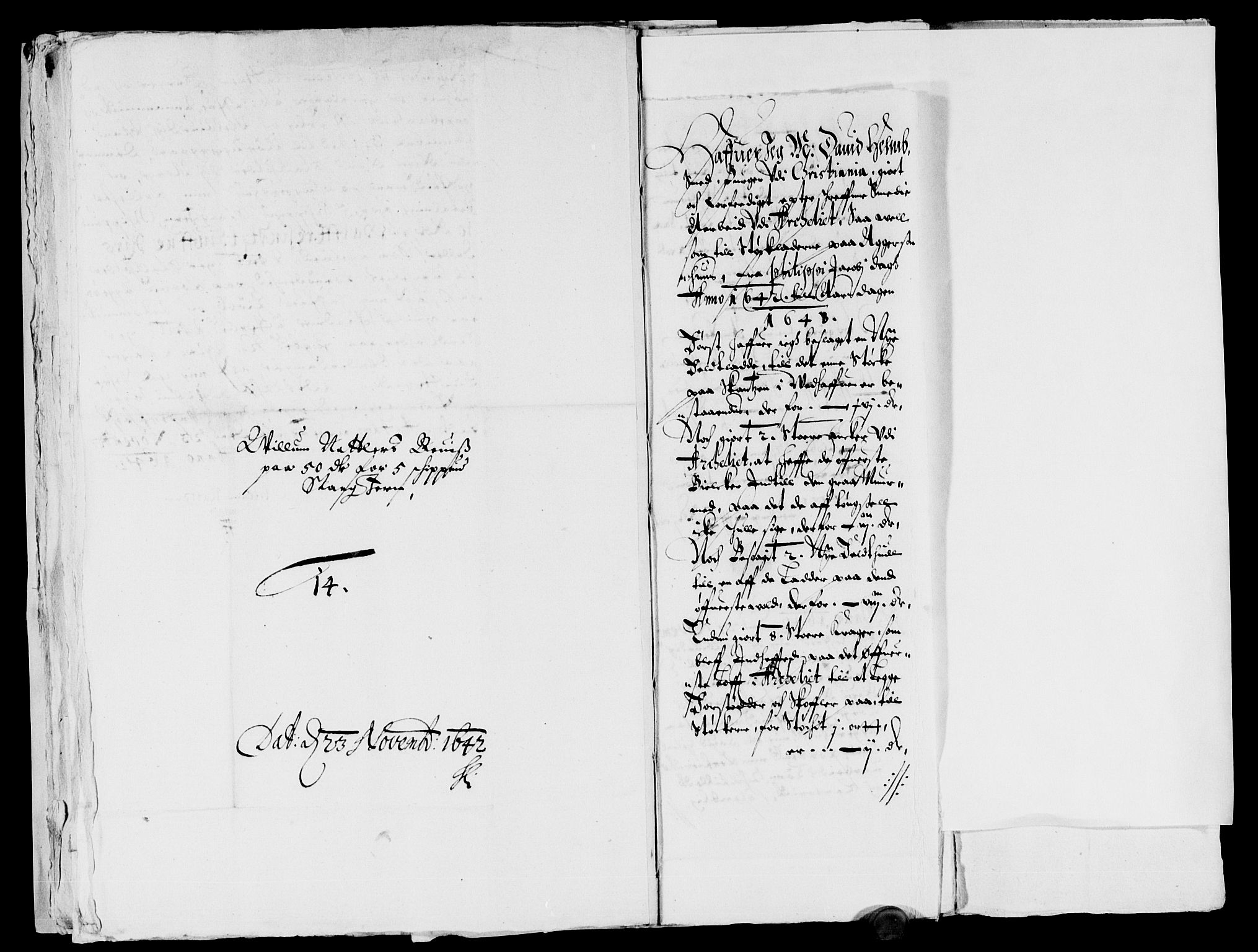 Rentekammeret inntil 1814, Reviderte regnskaper, Lensregnskaper, AV/RA-EA-5023/R/Rb/Rba/L0169: Akershus len, 1642-1643