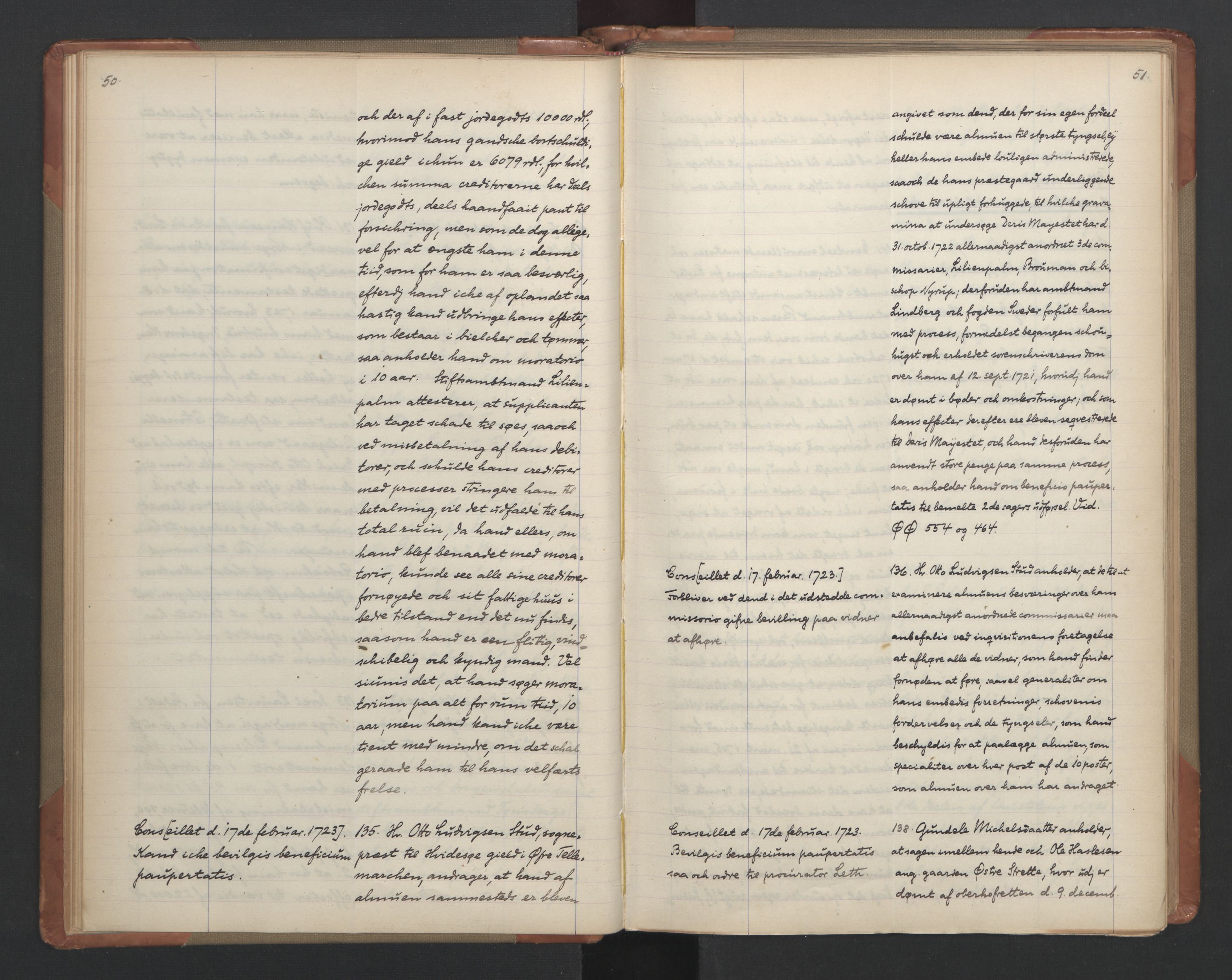 Avskriftsamlingen, AV/RA-EA-4022/F/Fa/L0086: Supplikker, 1723, p. 30
