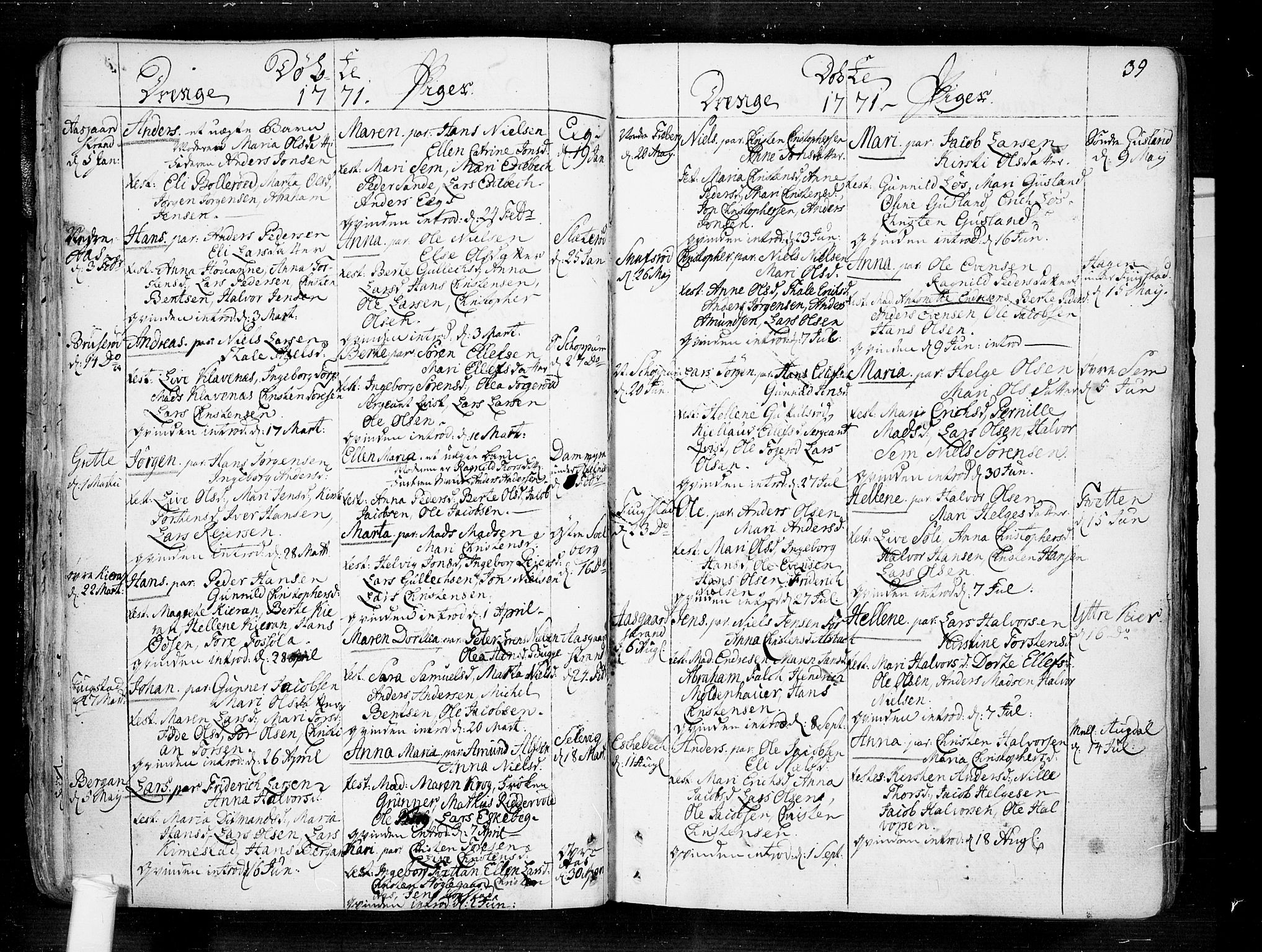 Borre kirkebøker, AV/SAKO-A-338/F/Fa/L0002: Parish register (official) no. I 2, 1752-1806, p. 39