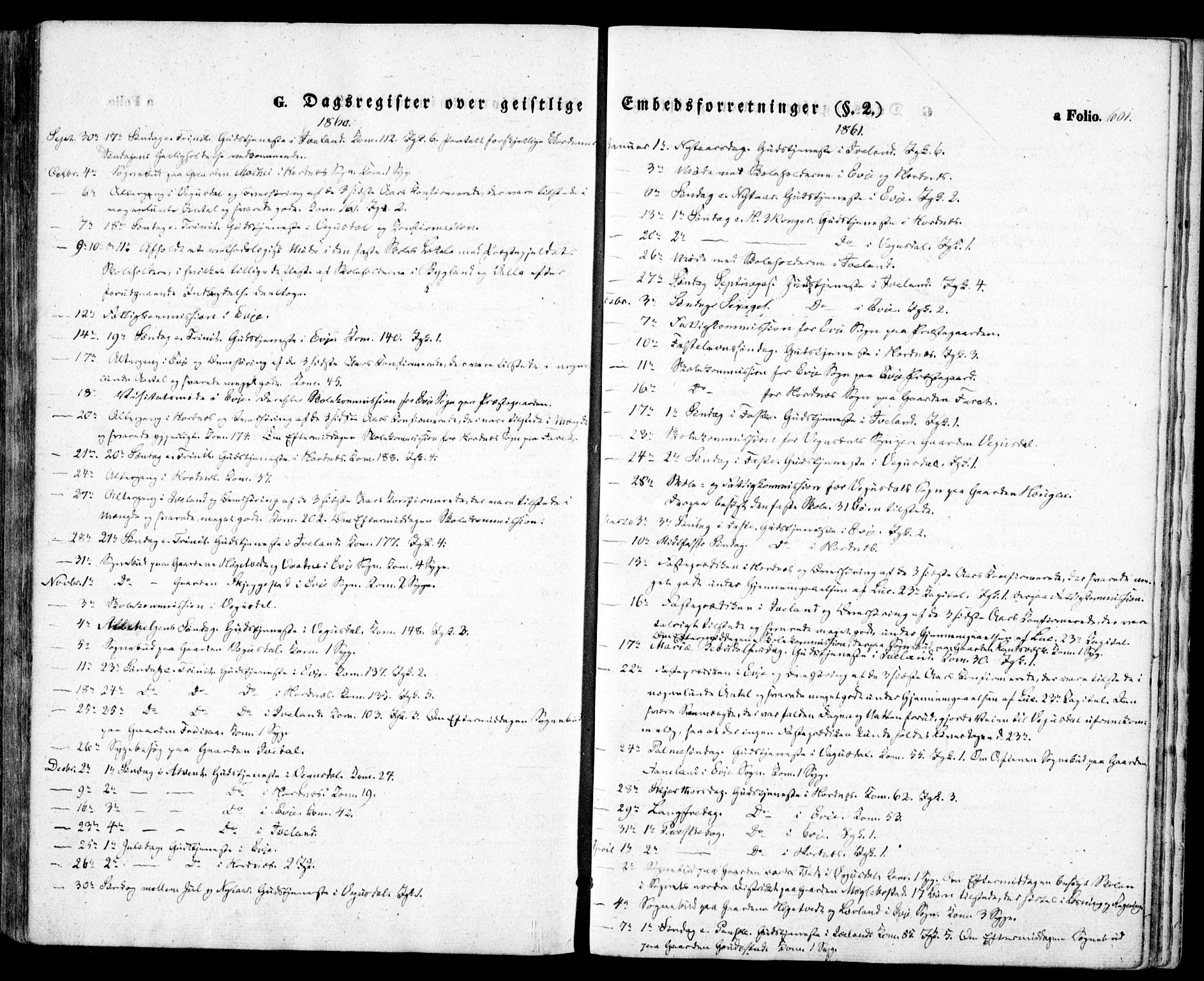 Evje sokneprestkontor, SAK/1111-0008/F/Fa/Faa/L0005: Parish register (official) no. A 5, 1843-1865, p. 601