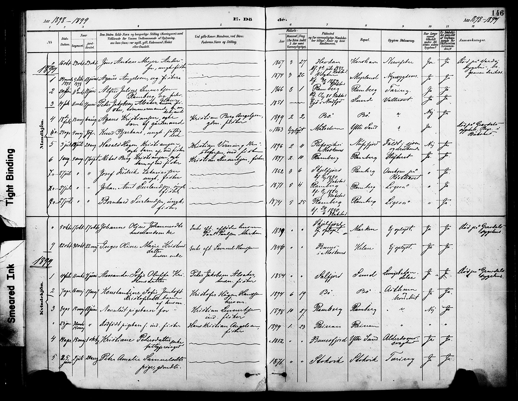 Ministerialprotokoller, klokkerbøker og fødselsregistre - Nordland, SAT/A-1459/885/L1205: Parish register (official) no. 885A06, 1892-1905, p. 146