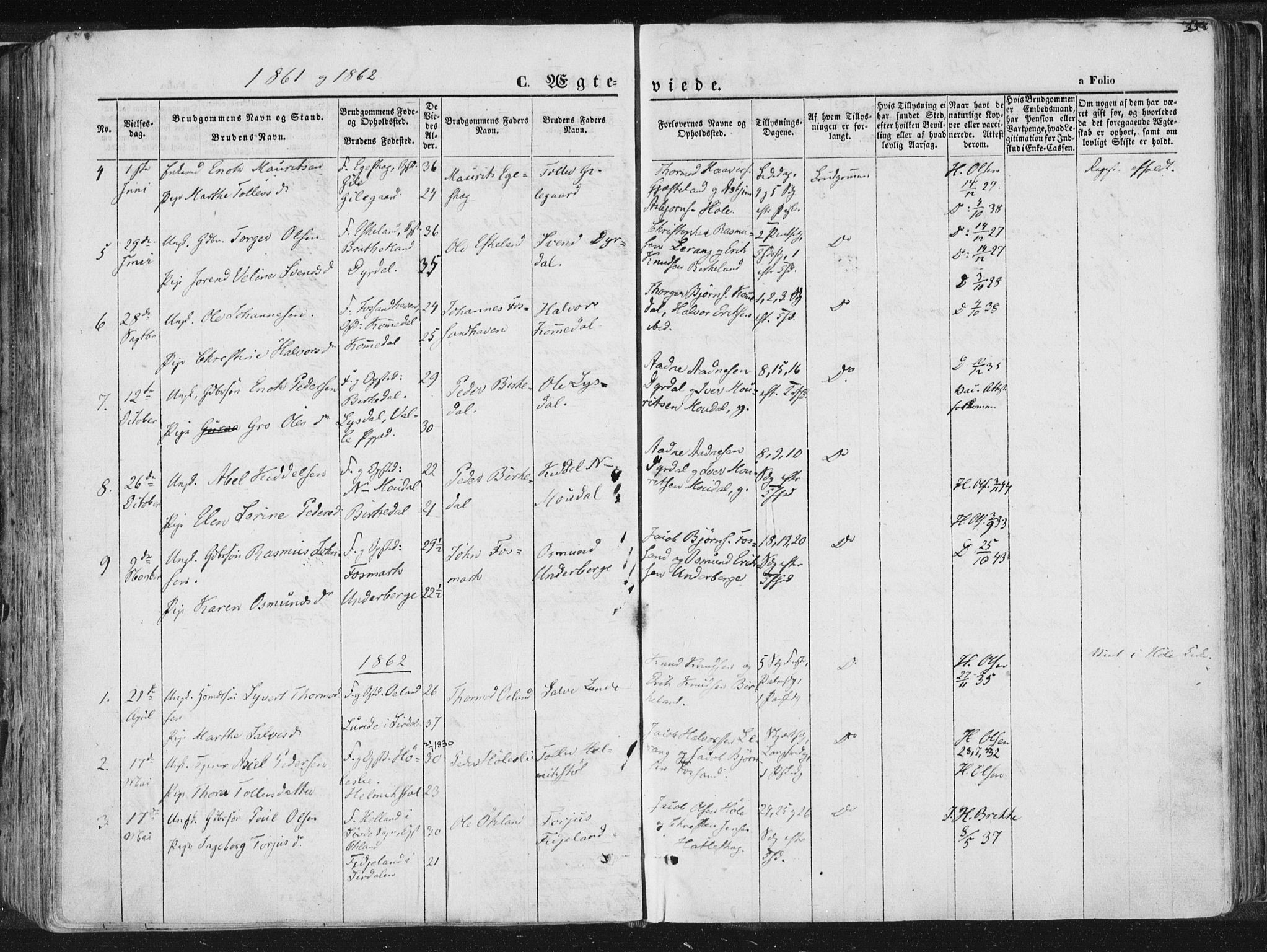 Høgsfjord sokneprestkontor, SAST/A-101624/H/Ha/Haa/L0001: Parish register (official) no. A 1, 1854-1875, p. 225
