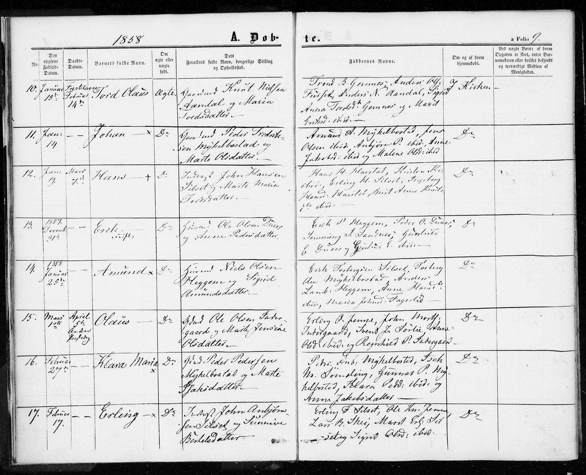 Ministerialprotokoller, klokkerbøker og fødselsregistre - Møre og Romsdal, AV/SAT-A-1454/584/L0965: Parish register (official) no. 584A05, 1857-1868, p. 9