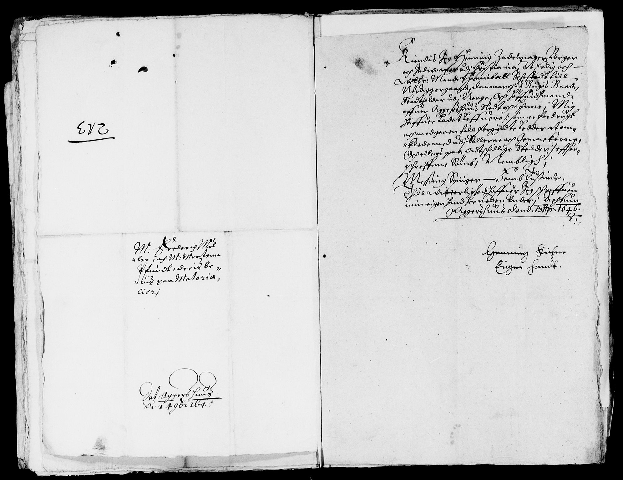 Rentekammeret inntil 1814, Reviderte regnskaper, Lensregnskaper, AV/RA-EA-5023/R/Rb/Rba/L0185: Akershus len, 1645-1646