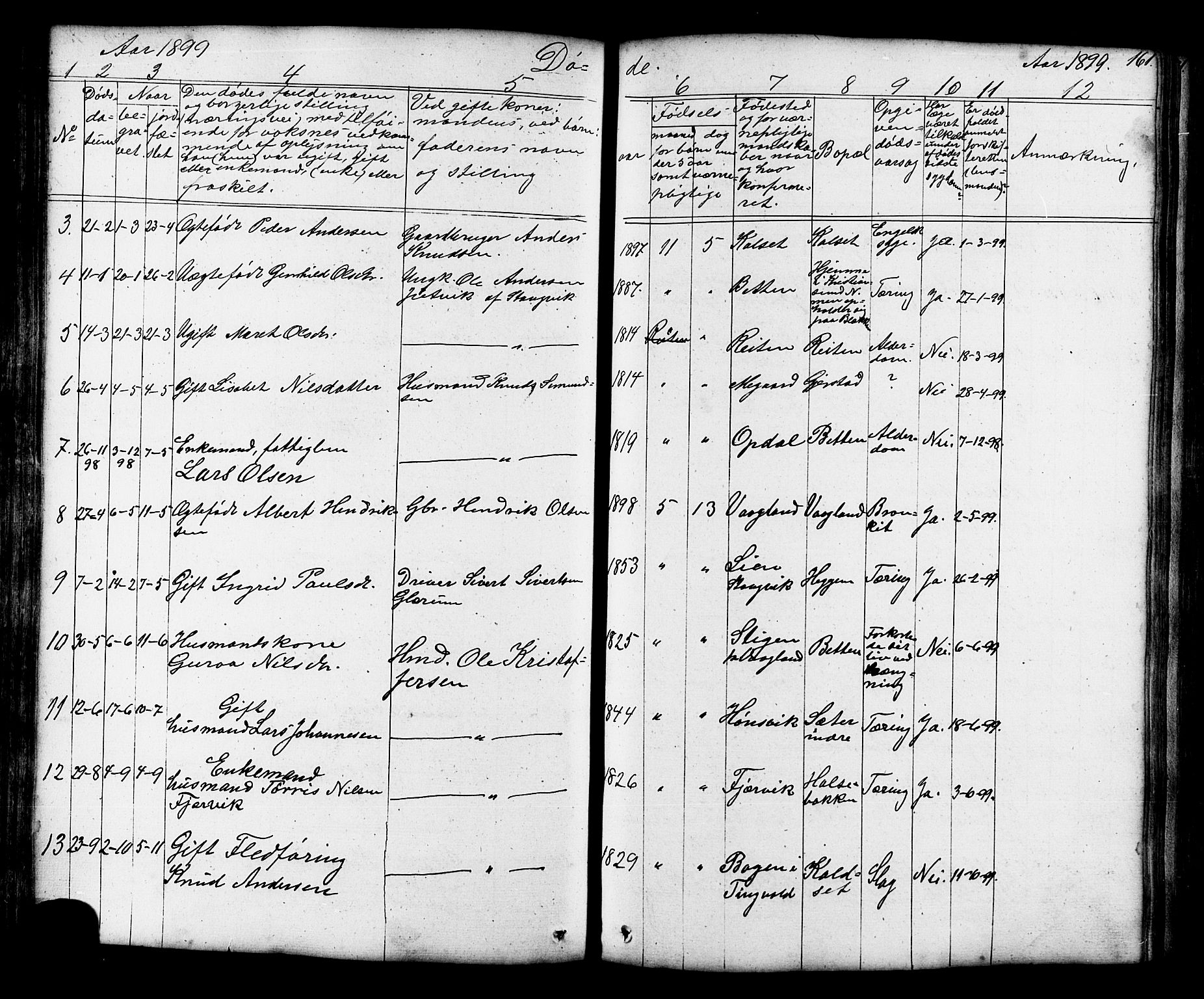 Ministerialprotokoller, klokkerbøker og fødselsregistre - Møre og Romsdal, AV/SAT-A-1454/576/L0890: Parish register (copy) no. 576C01, 1837-1908, p. 161