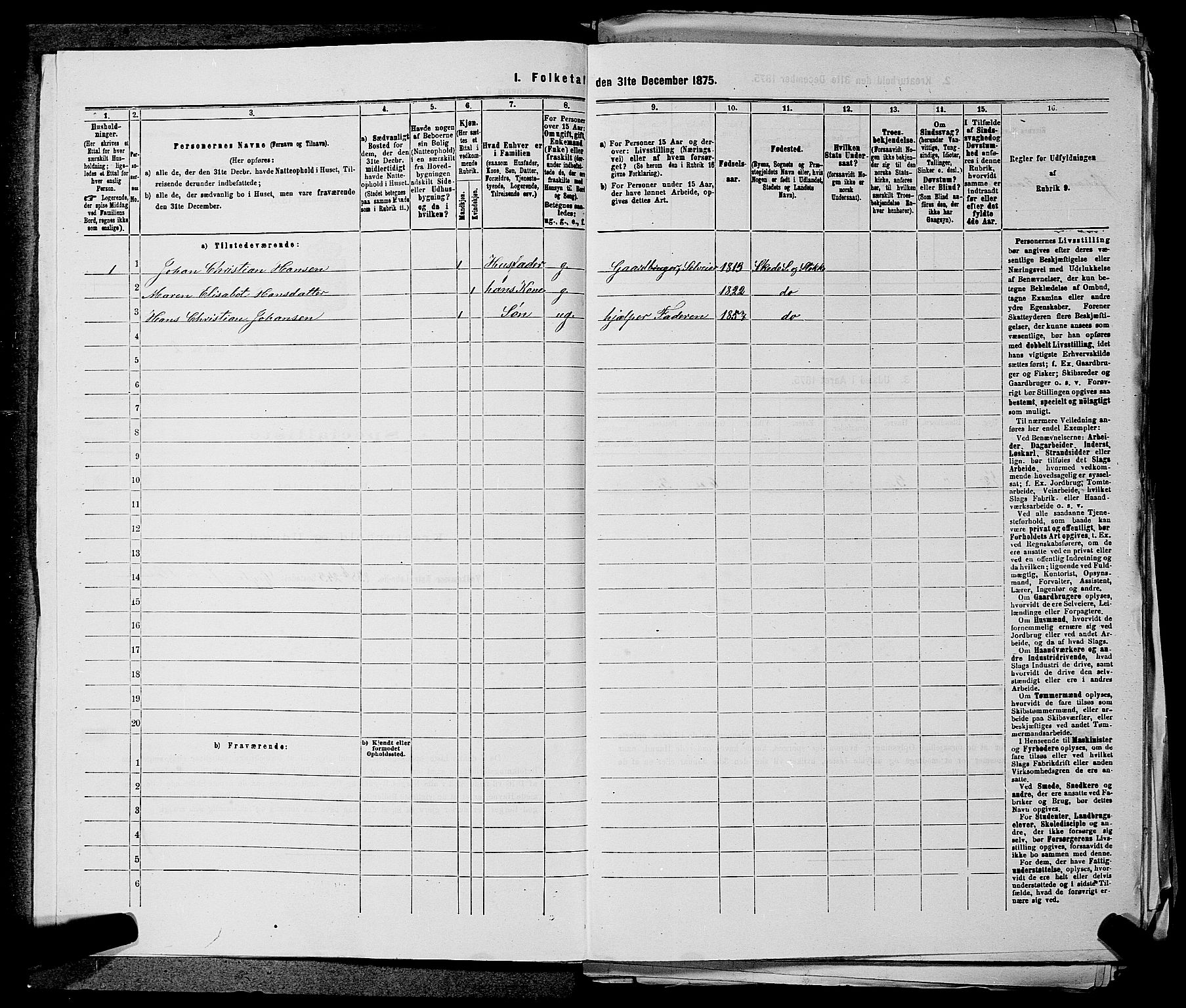 SAKO, 1875 census for 0720P Stokke, 1875, p. 1245