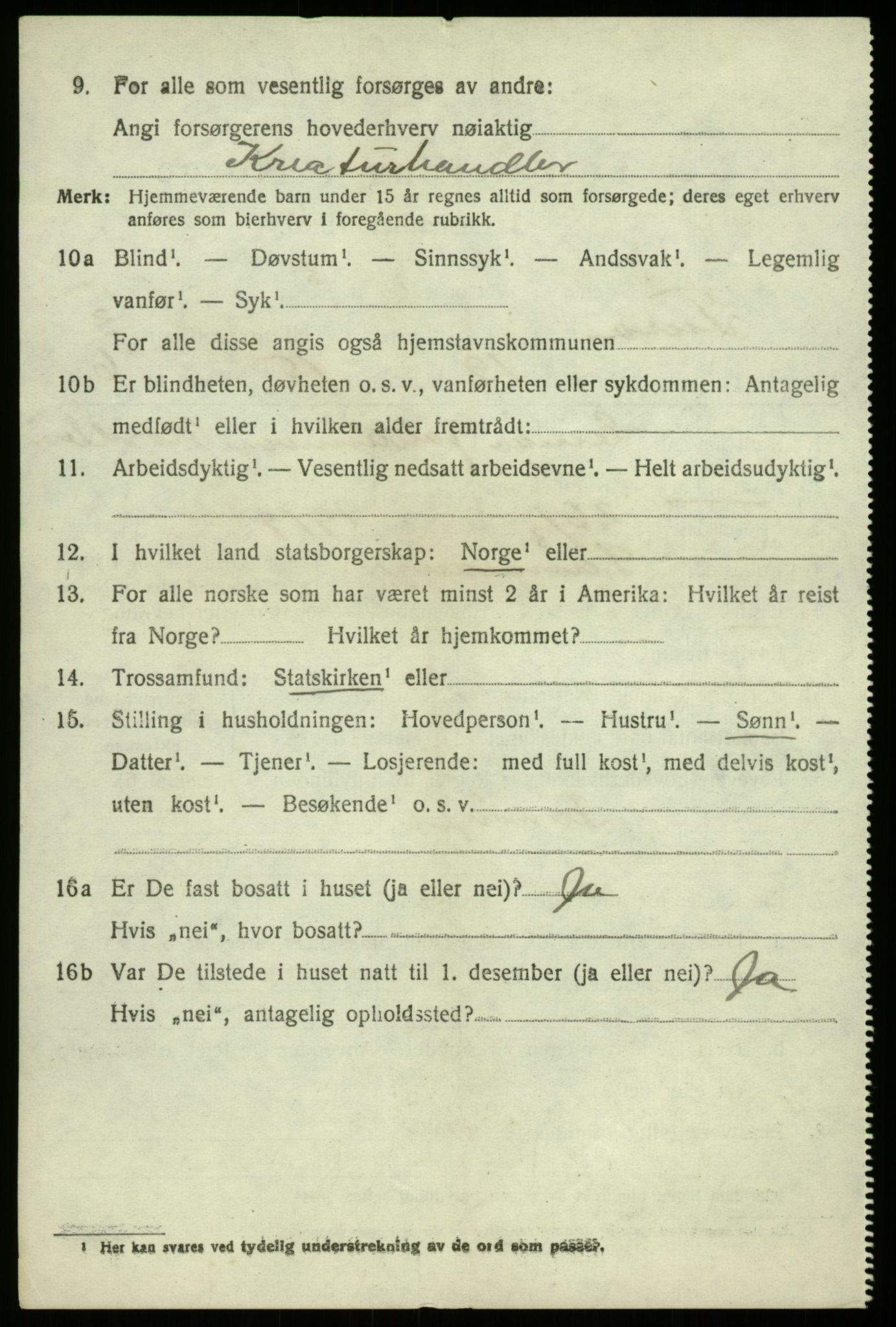 SAB, 1920 census for Fusa, 1920, p. 1548