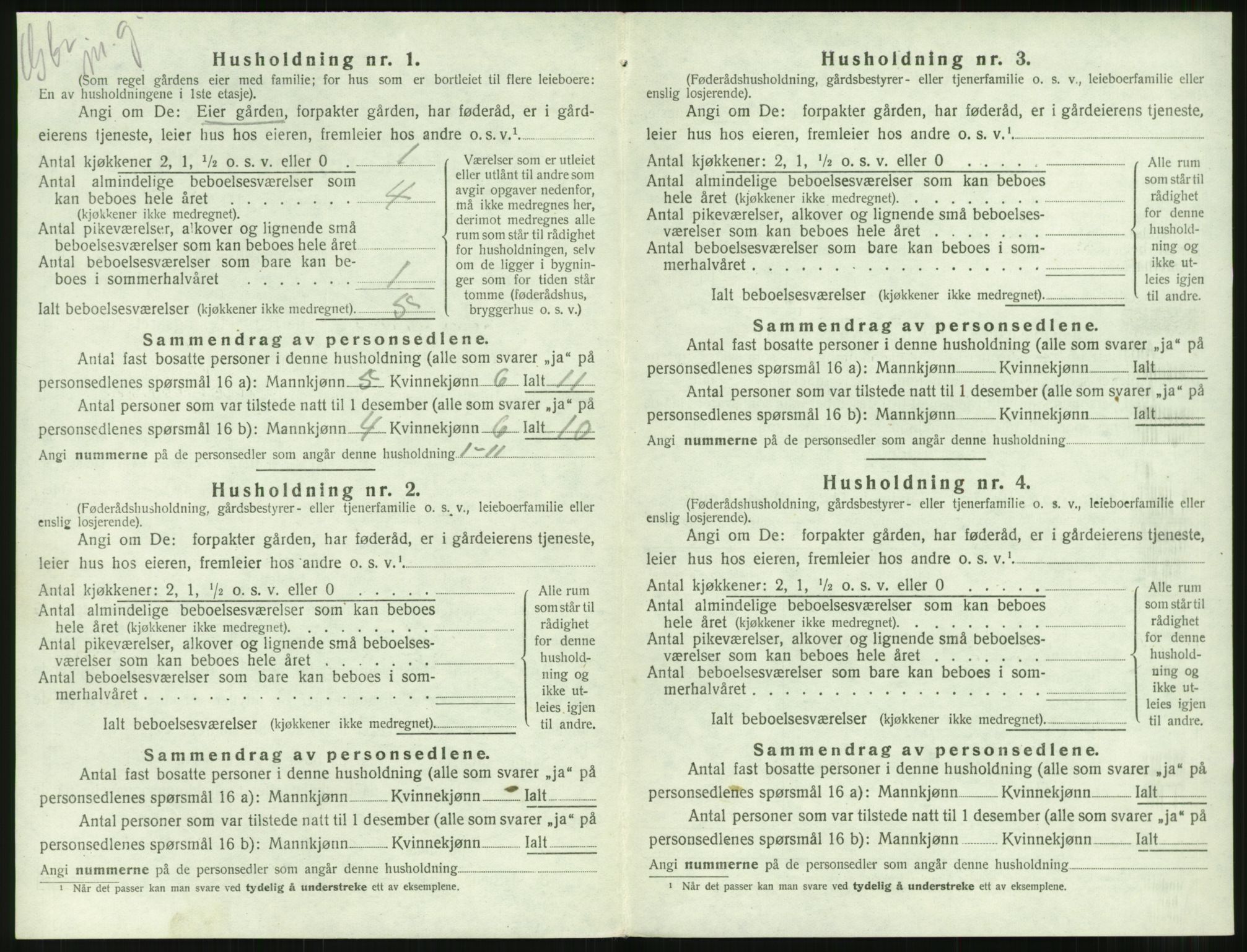 SAT, 1920 census for Borgund, 1920, p. 1995