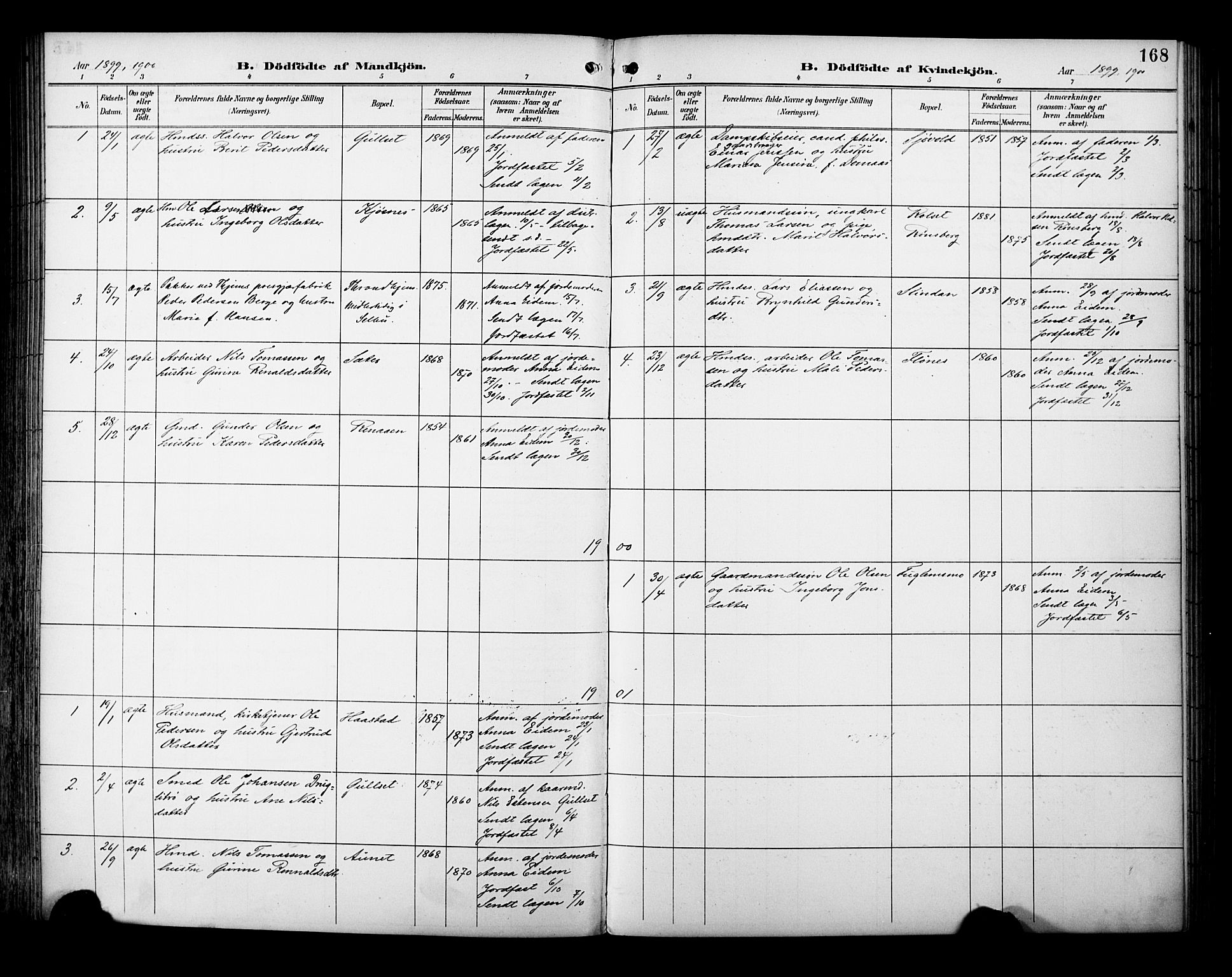Ministerialprotokoller, klokkerbøker og fødselsregistre - Sør-Trøndelag, SAT/A-1456/695/L1149: Parish register (official) no. 695A09, 1891-1902, p. 168