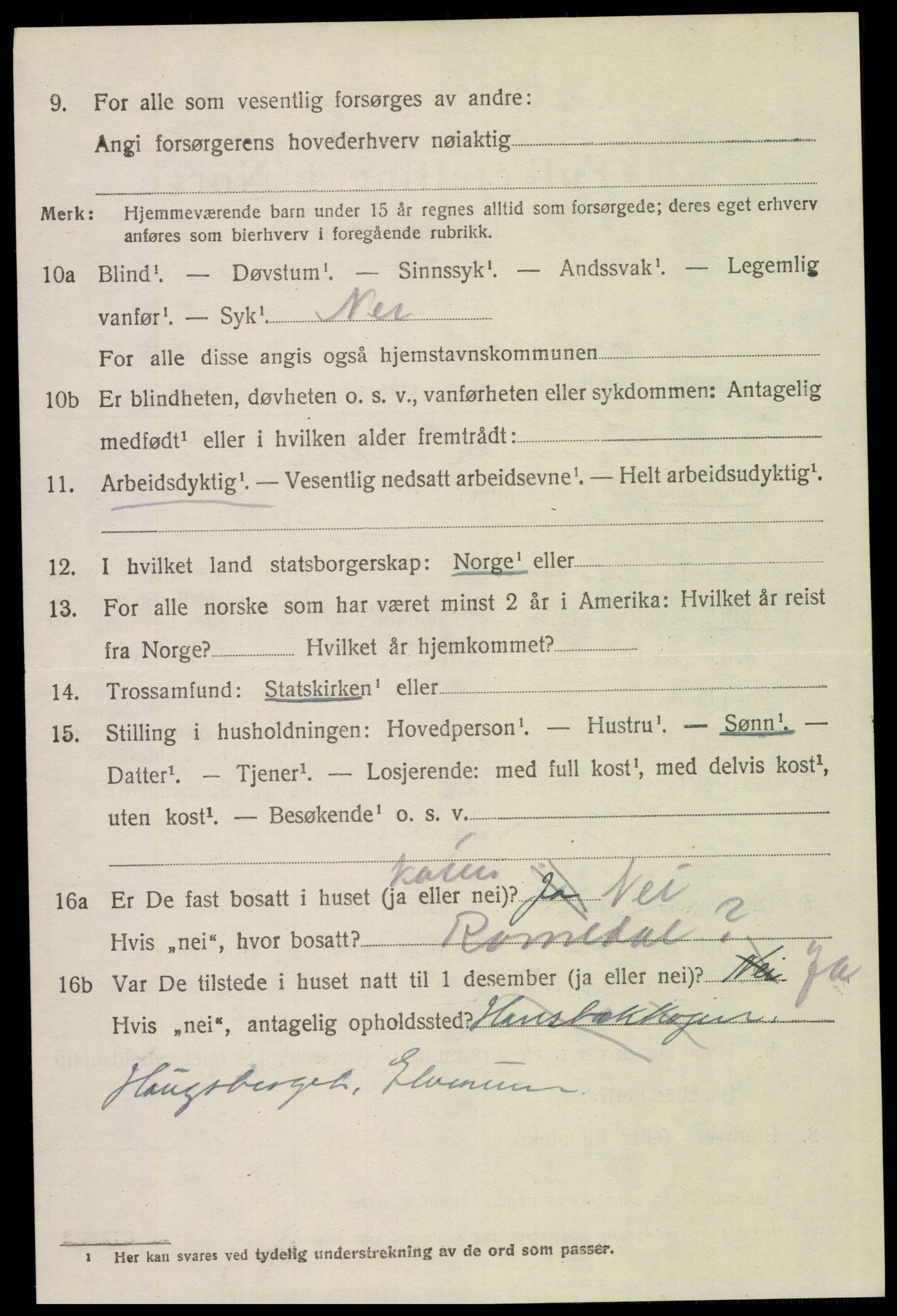 SAH, 1920 census for Elverum, 1920, p. 15829