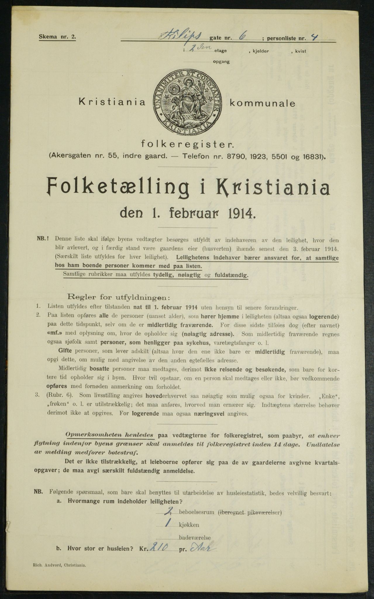 OBA, Municipal Census 1914 for Kristiania, 1914, p. 24402