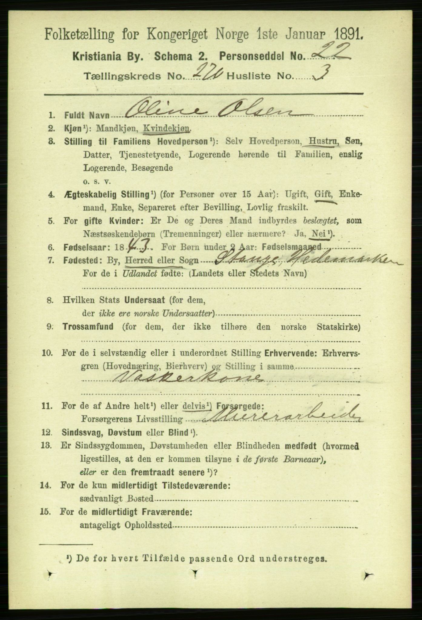 RA, 1891 census for 0301 Kristiania, 1891, p. 164103