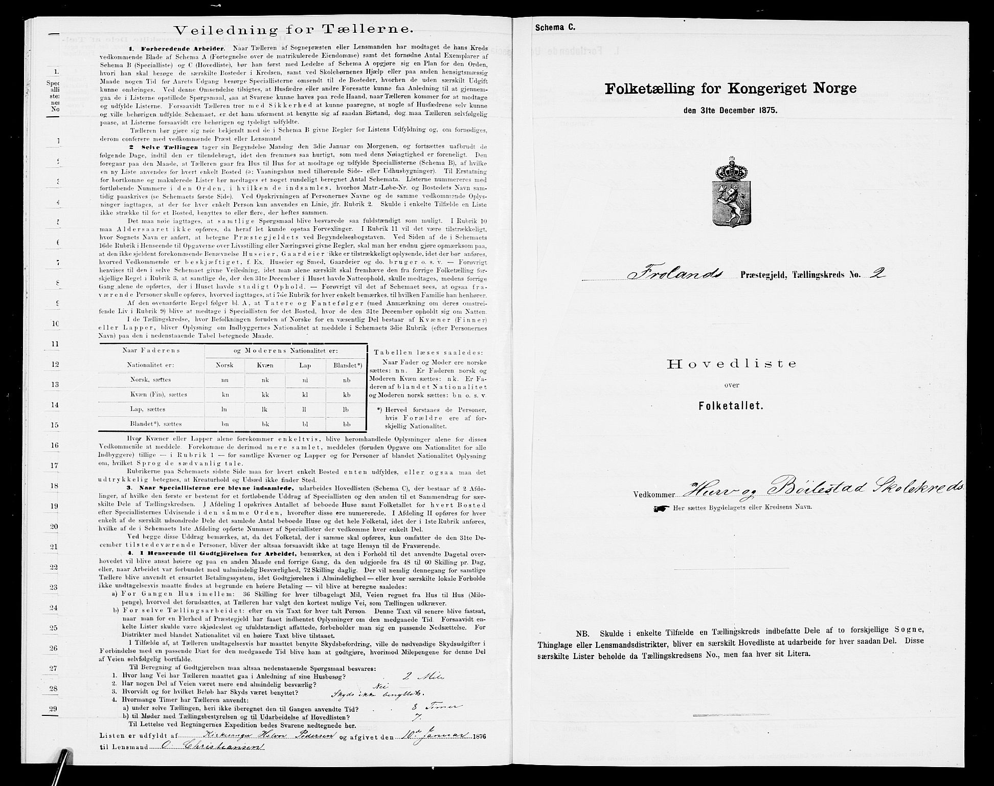 SAK, 1875 census for 0919P Froland, 1875, p. 22
