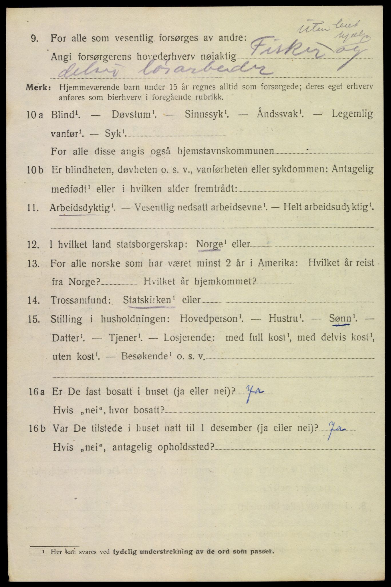 SAK, 1920 census for Flekkefjord, 1920, p. 5439