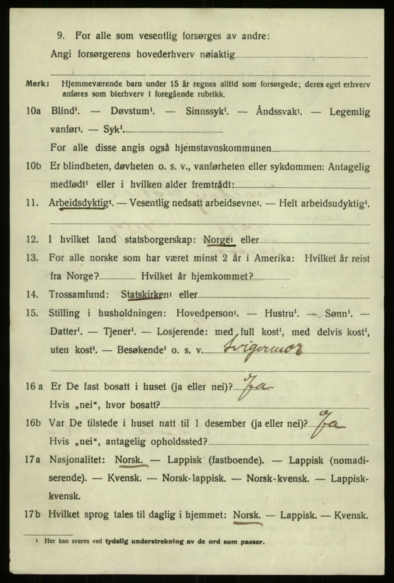 SATØ, 1920 census for Tromsø, 1920, p. 10356