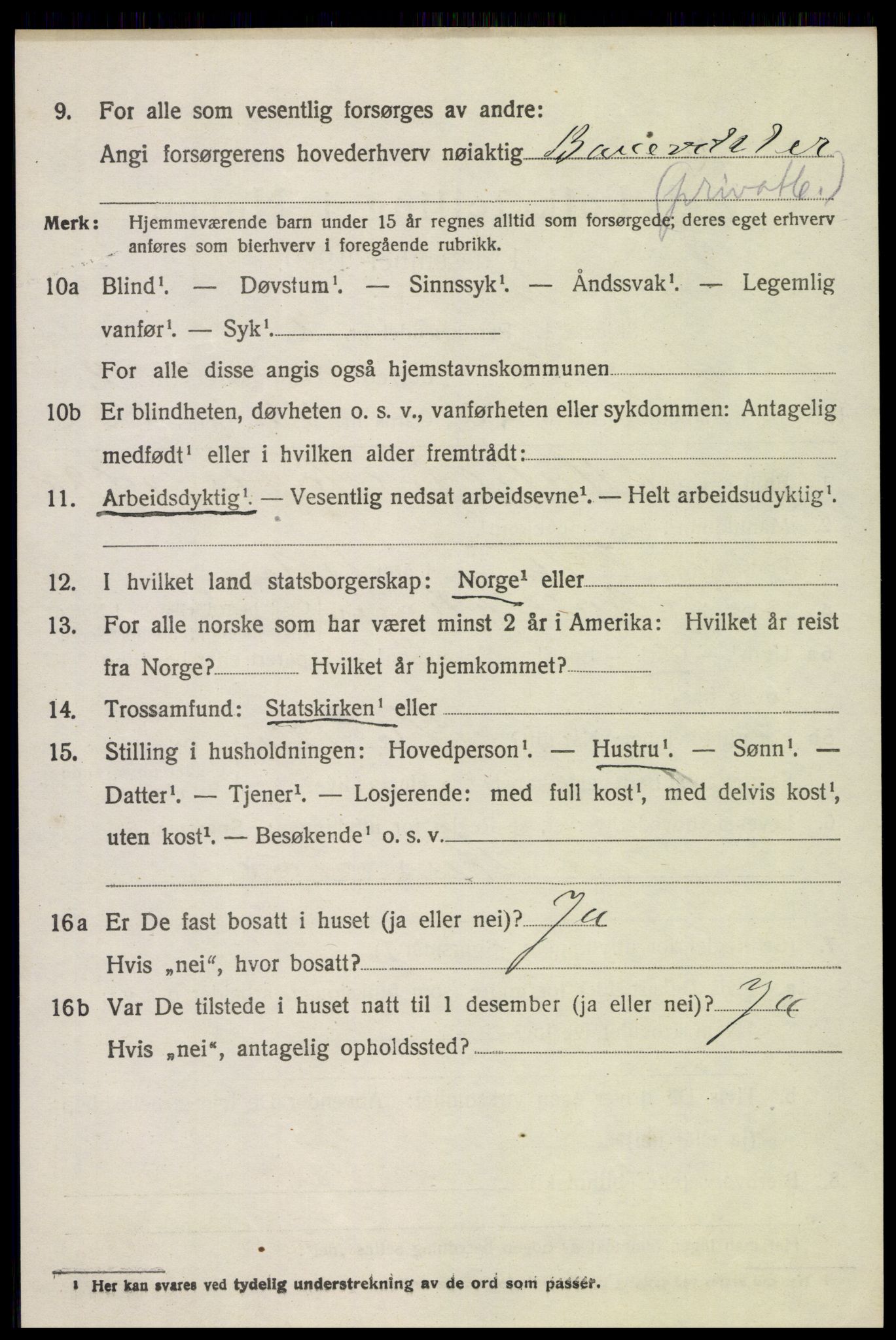 SAH, 1920 census for Søndre Land, 1920, p. 2440