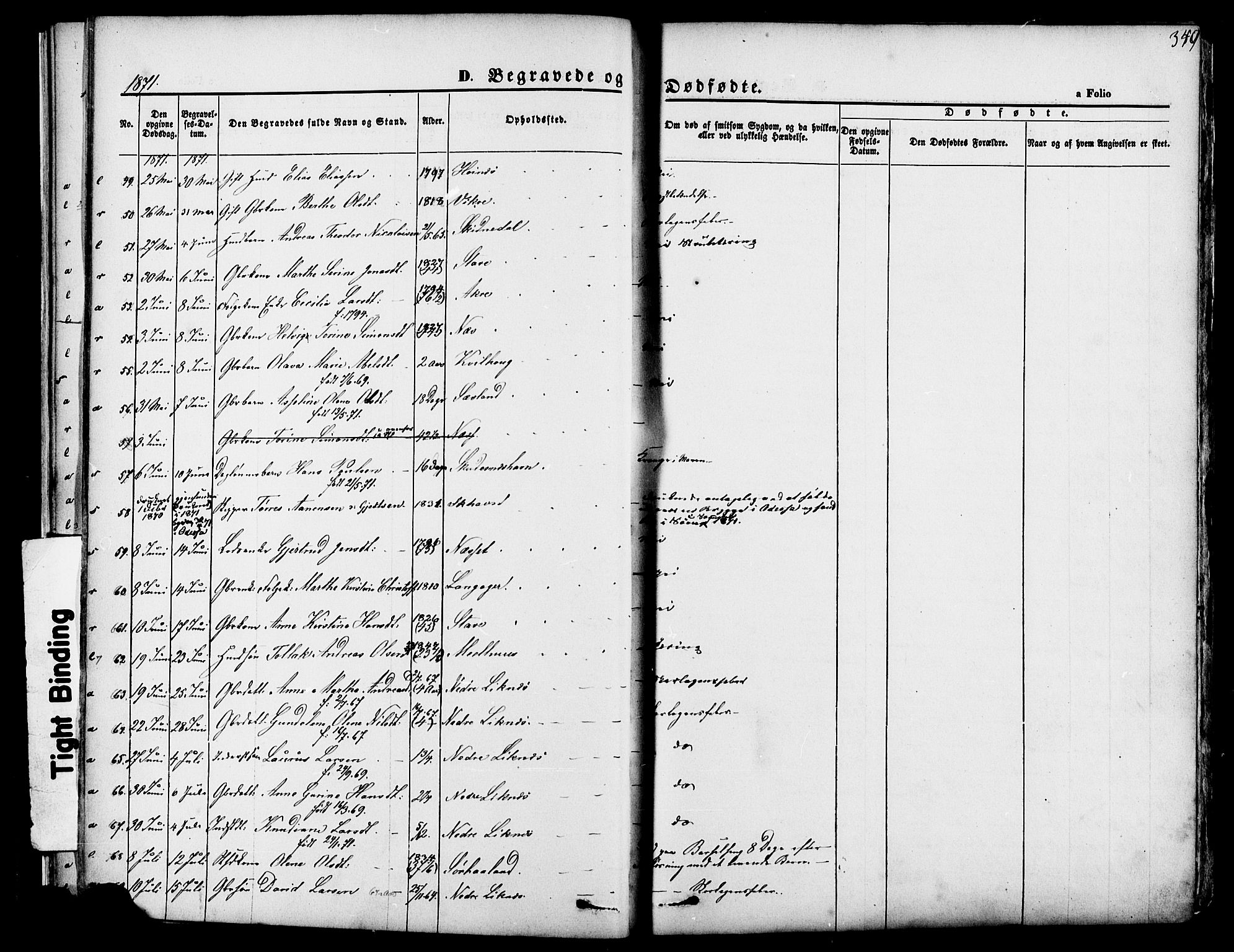 Skudenes sokneprestkontor, SAST/A -101849/H/Ha/Haa/L0006: Parish register (official) no. A 4, 1864-1881, p. 349