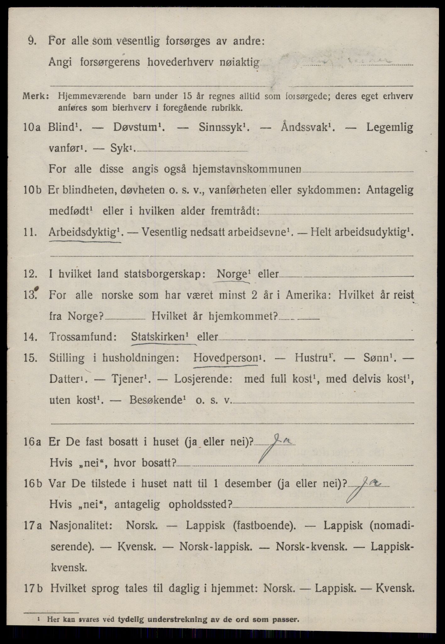 SAT, 1920 census for Å, 1920, p. 927