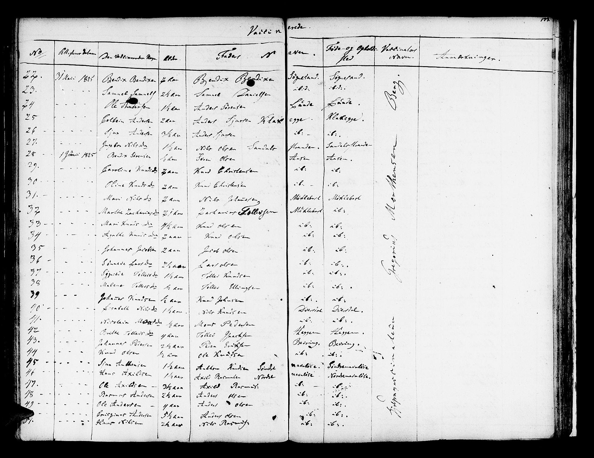 Jølster sokneprestembete, AV/SAB-A-80701/H/Haa/Haaa/L0008: Parish register (official) no. A 8, 1821-1833, p. 173