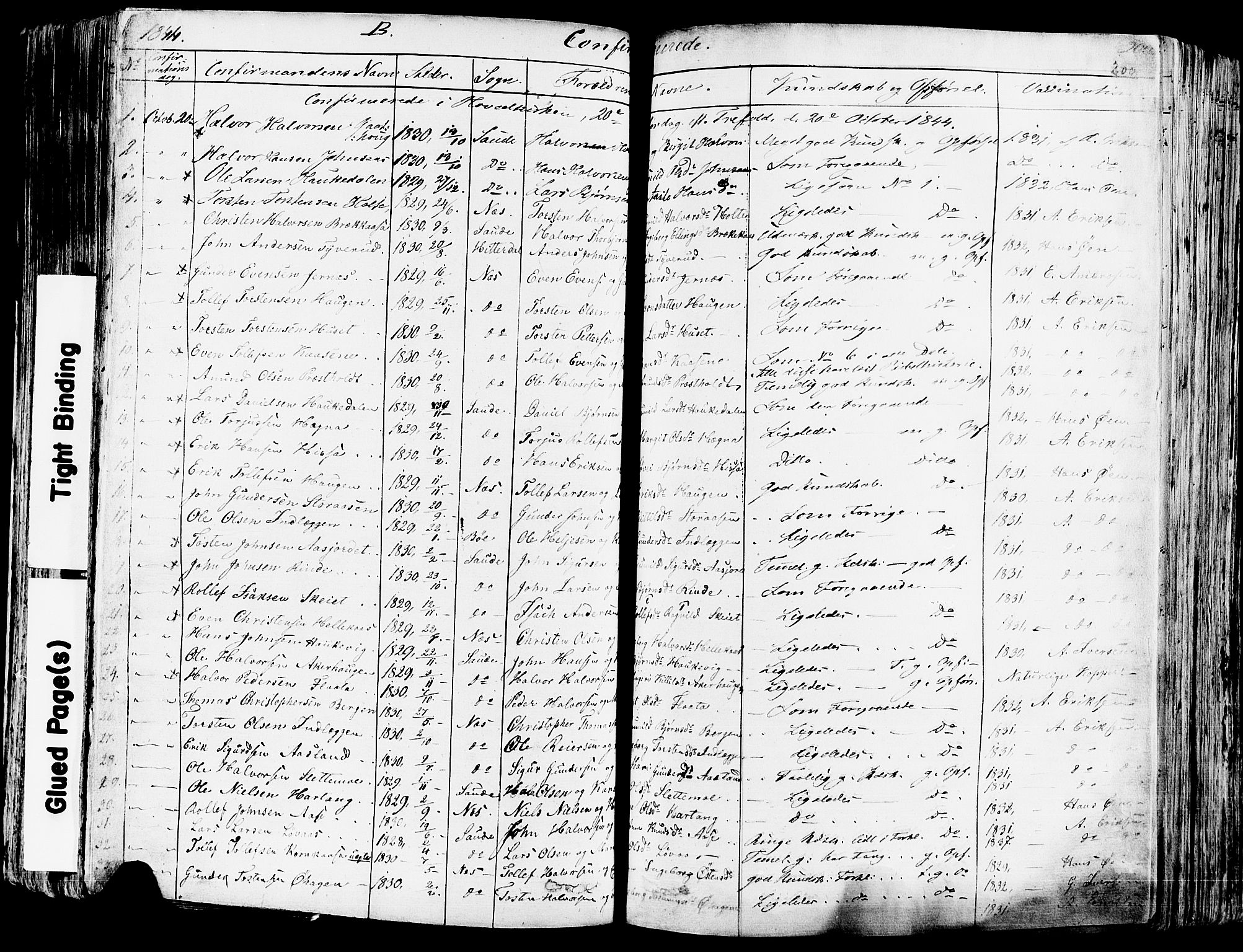 Sauherad kirkebøker, SAKO/A-298/F/Fa/L0006: Parish register (official) no. I 6, 1827-1850, p. 200
