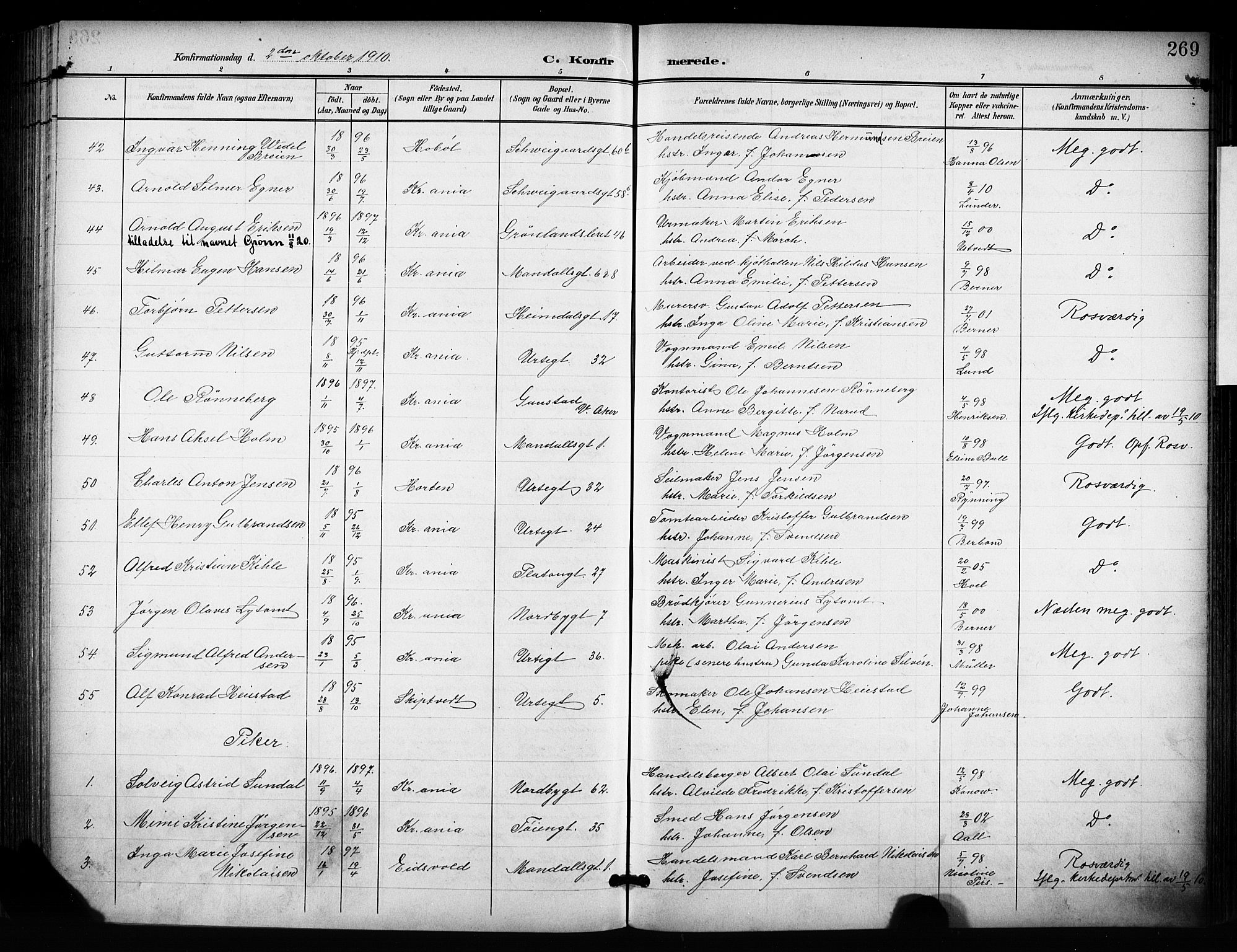 Grønland prestekontor Kirkebøker, AV/SAO-A-10848/F/Fa/L0015: Parish register (official) no. 15, 1899-1919, p. 269