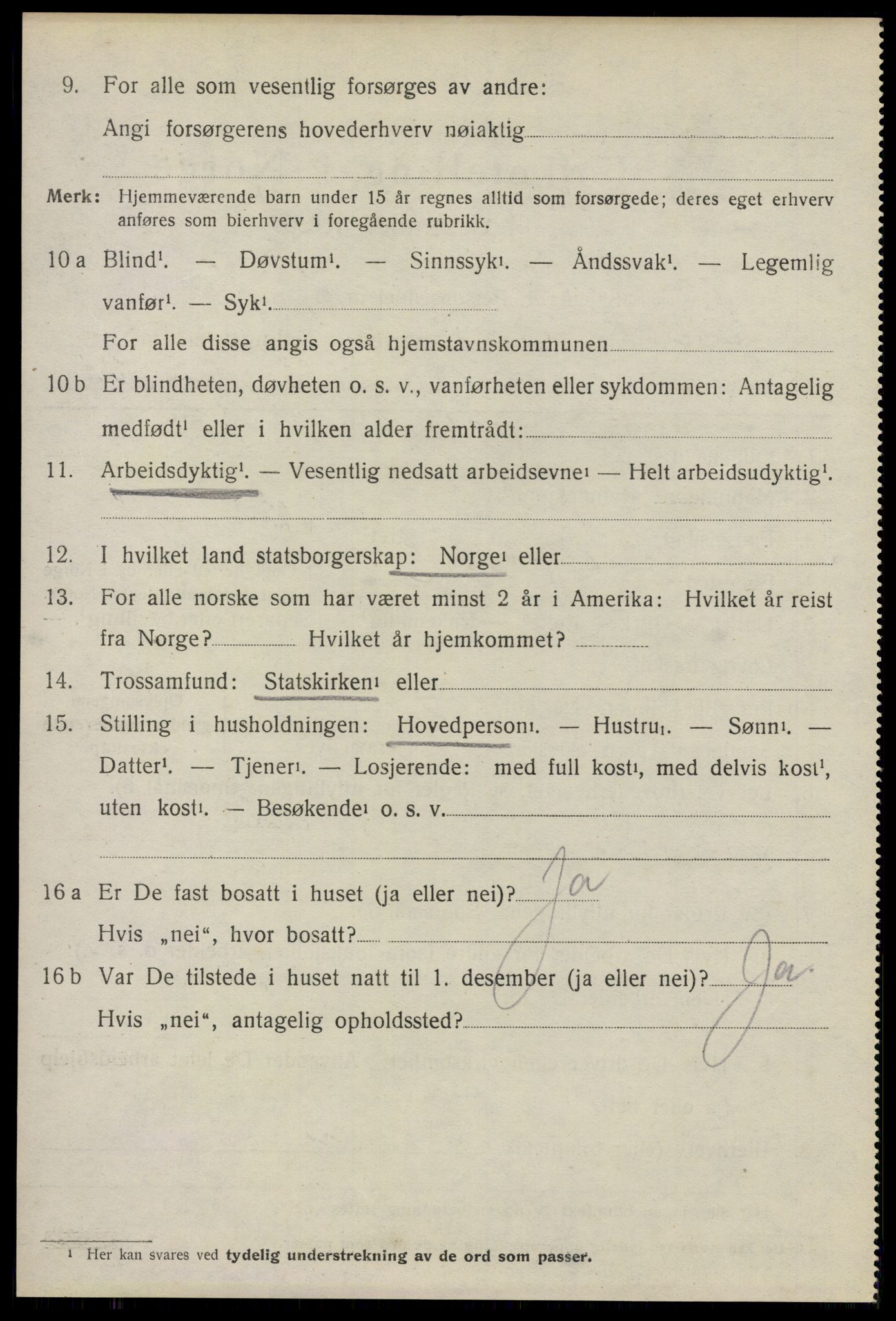 SAO, 1920 census for Glemmen, 1920, p. 7610