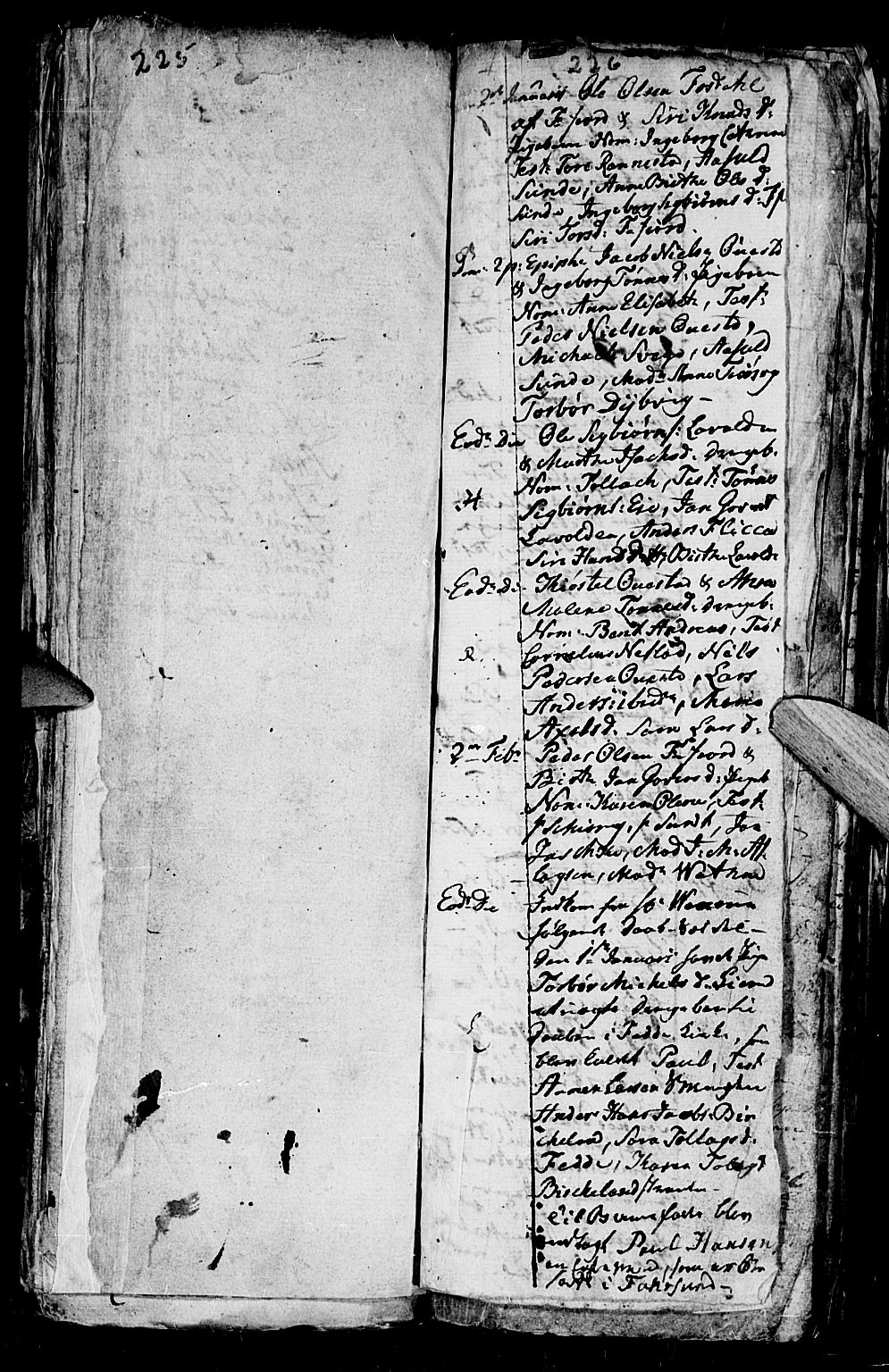 Flekkefjord sokneprestkontor, AV/SAK-1111-0012/F/Fa/Fac/L0001: Parish register (official) no. A 1, 1773-1806, p. 225-226