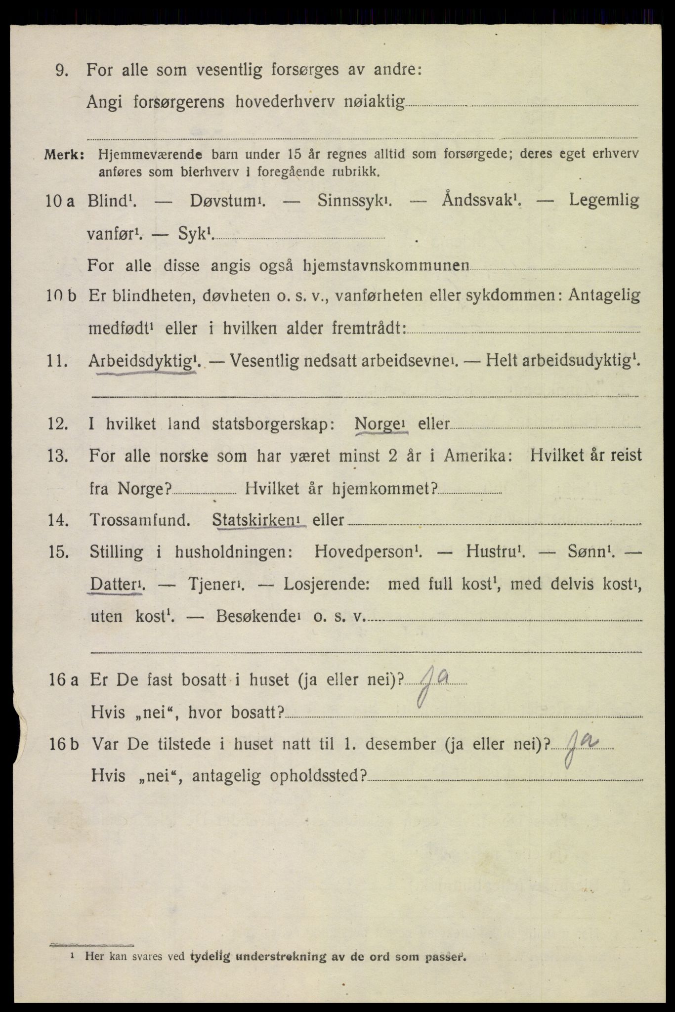 SAH, 1920 census for Stange, 1920, p. 18274