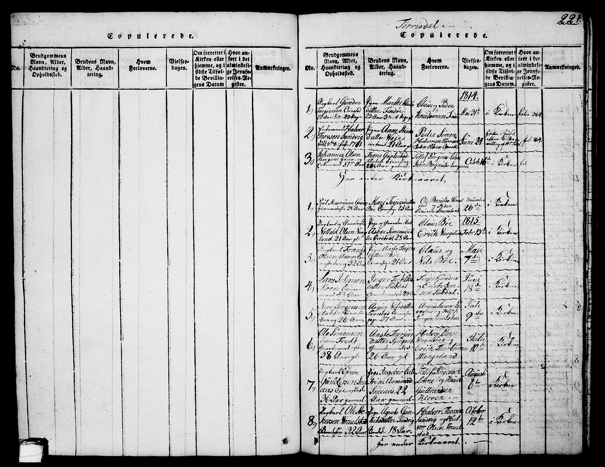 Drangedal kirkebøker, SAKO/A-258/G/Ga/L0001: Parish register (copy) no. I 1 /2, 1814-1856, p. 221