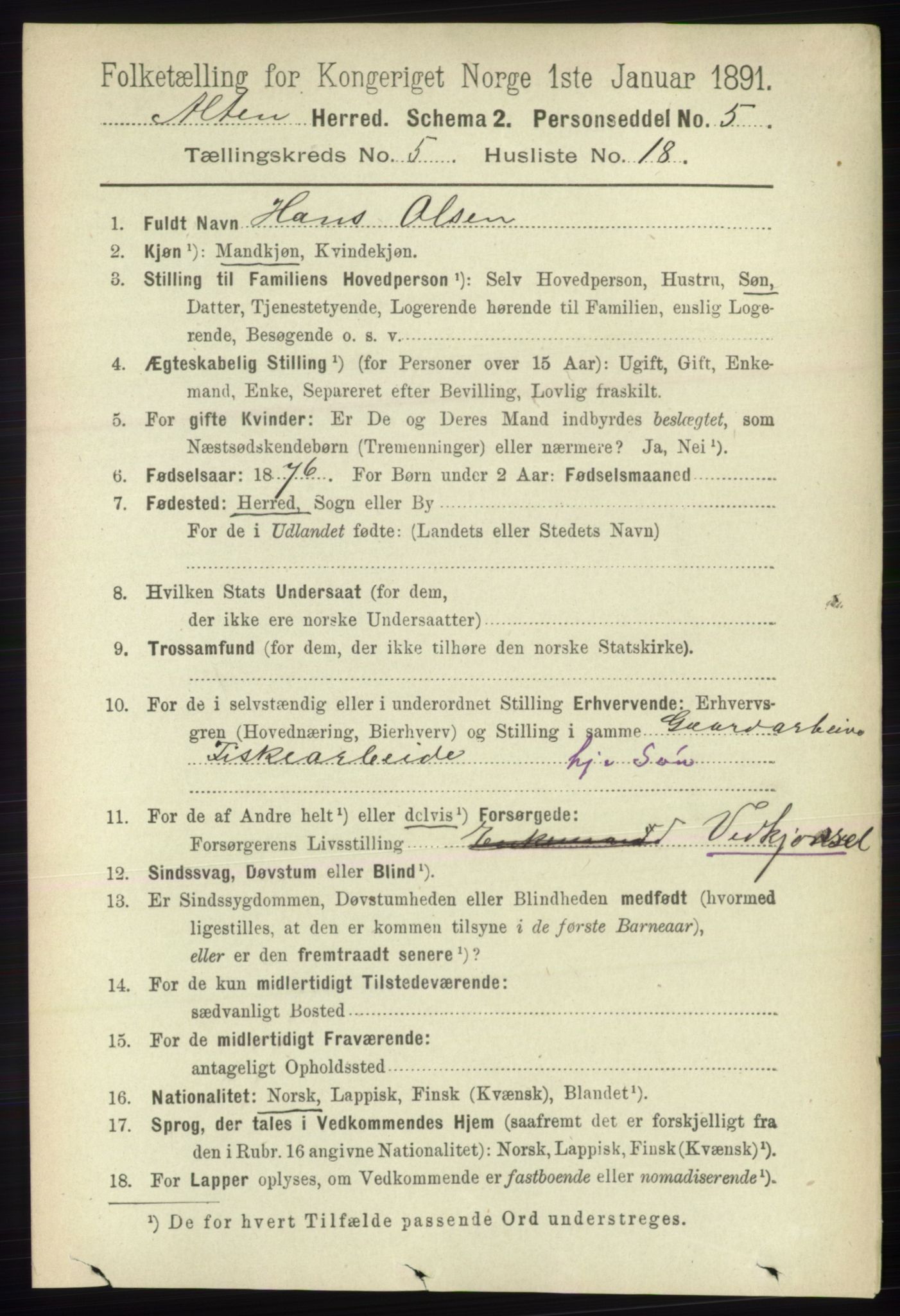 RA, 1891 census for 2012 Alta, 1891, p. 1747